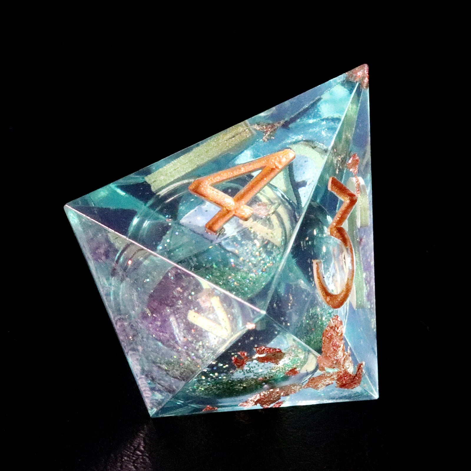 Golden Sands Green Years Resin Dice Set - DragonStone
