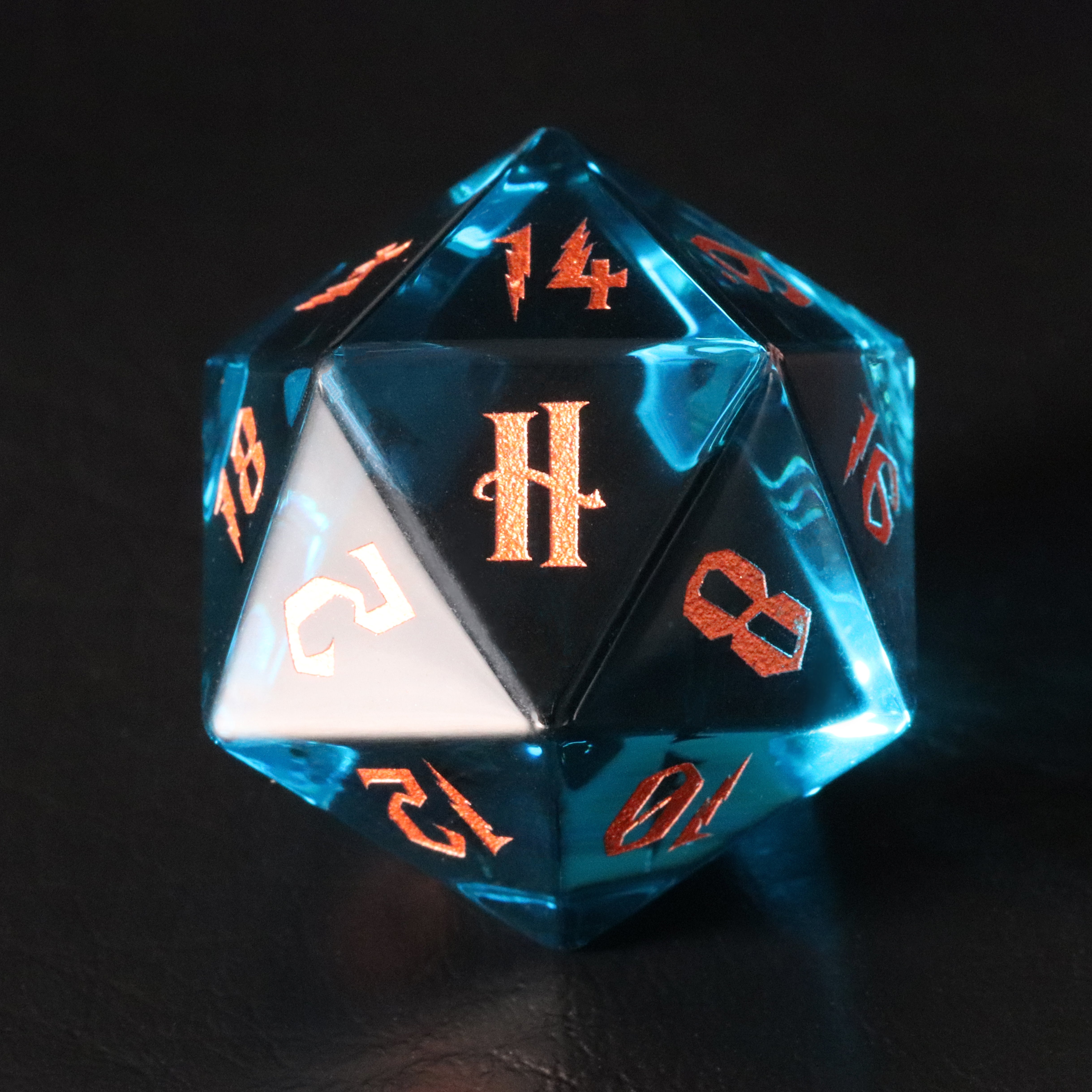 Harry Potter Blue Zircon Engraved Gemstone Dice Set (Limited edition) - DragonStone