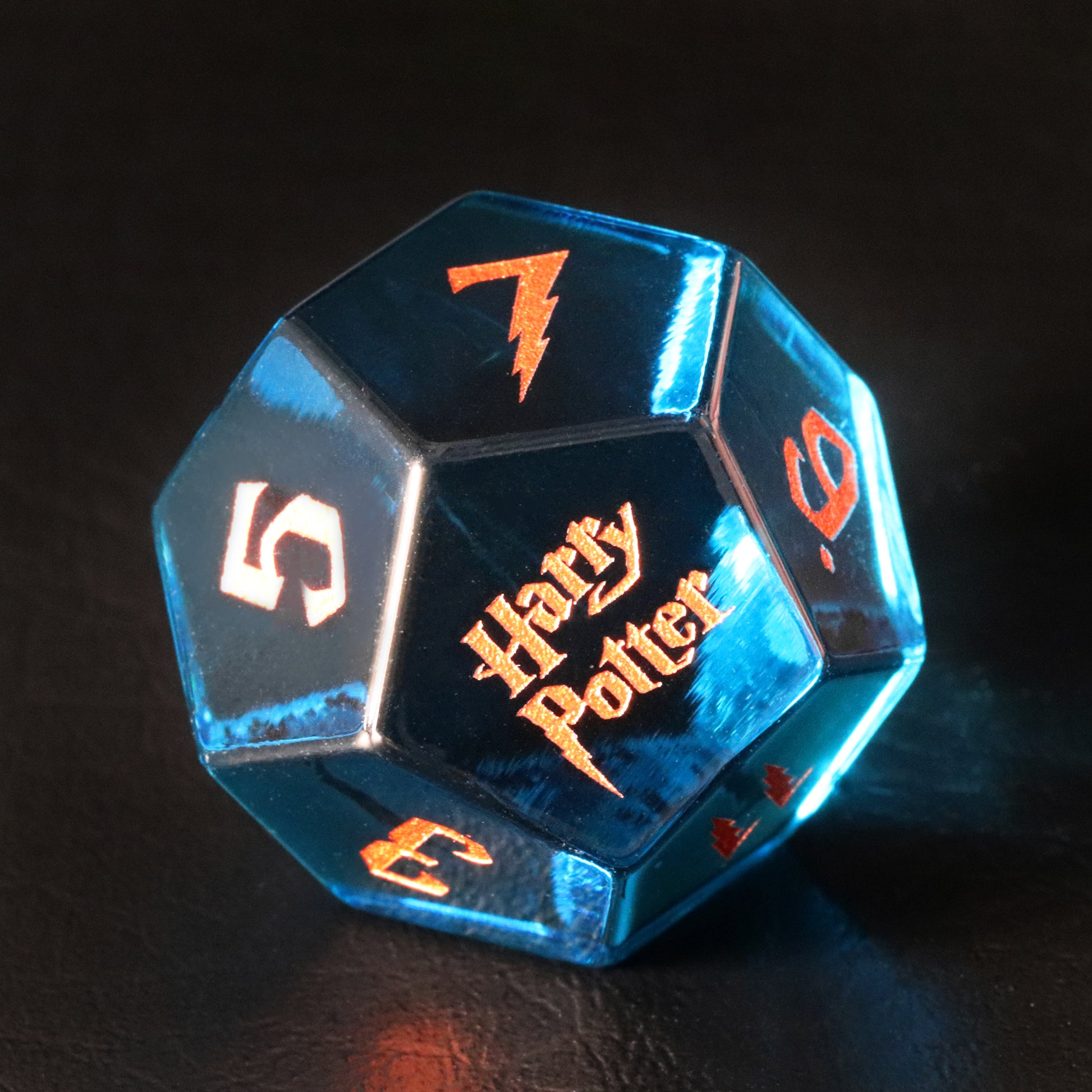 Harry Potter Blue Zircon Engraved Gemstone Dice Set (Limited edition) - DragonStone