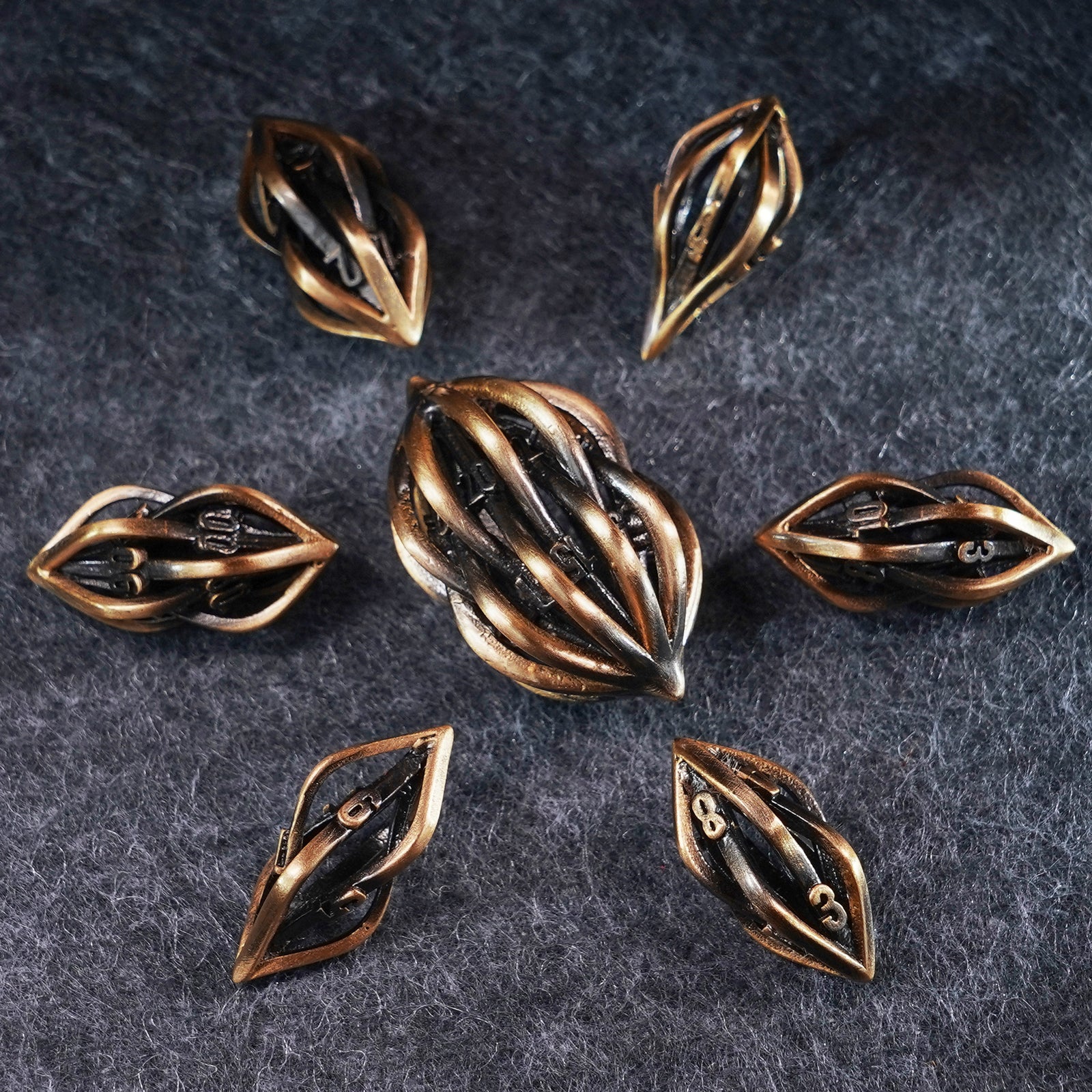 Heart of Chaos Metal Dice Set - DragonStone