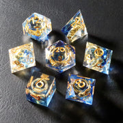 Lord of the Rings Blue-Gold Age Resin Dice Set - DragonStone