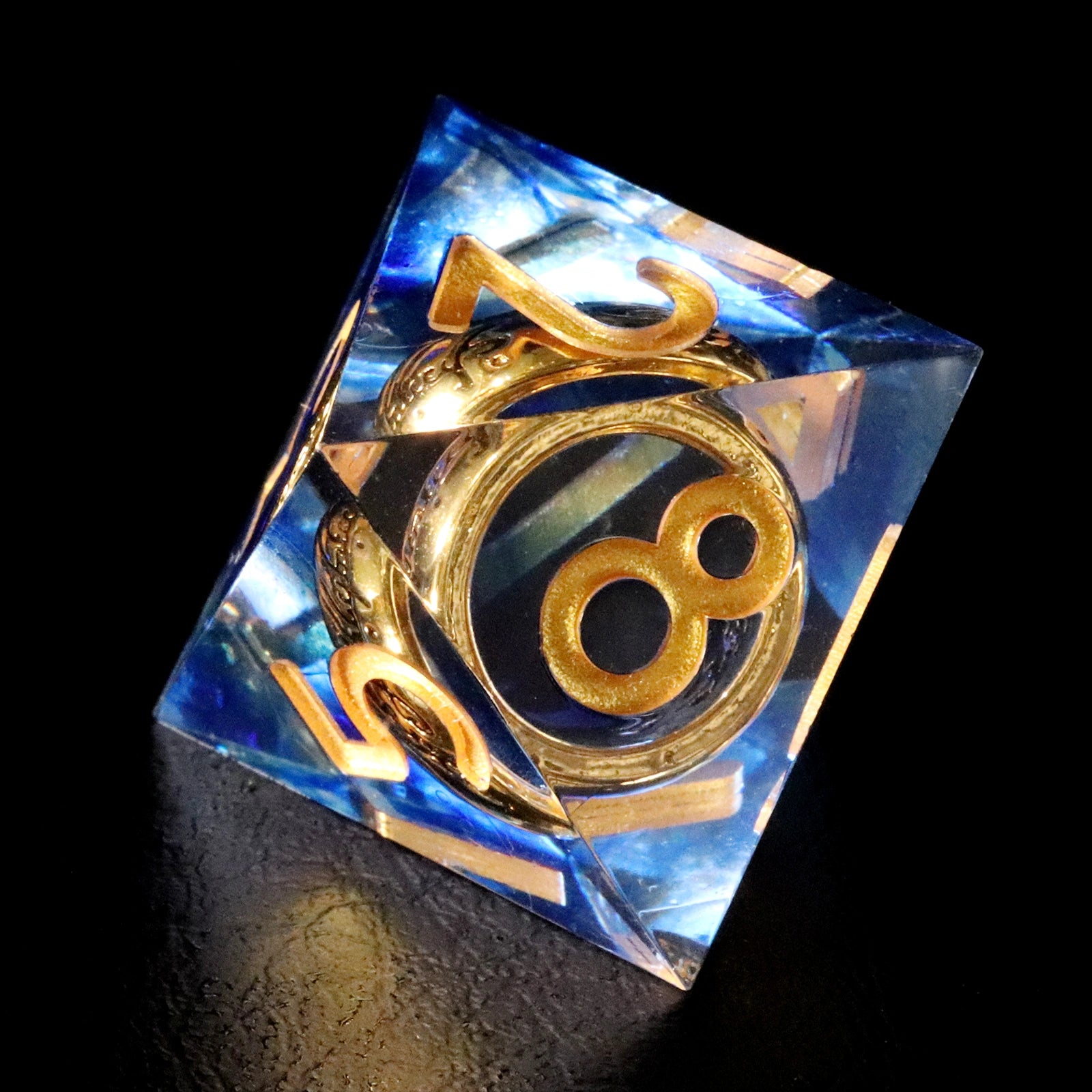 Lord of the Rings Blue-Gold Age Resin Dice Set - DragonStone