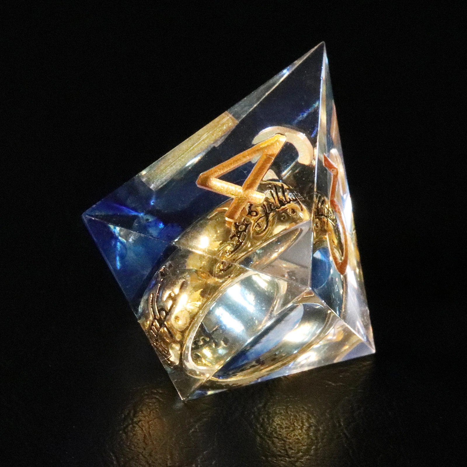 Lord of the Rings Blue-Gold Age Resin Dice Set - DragonStone