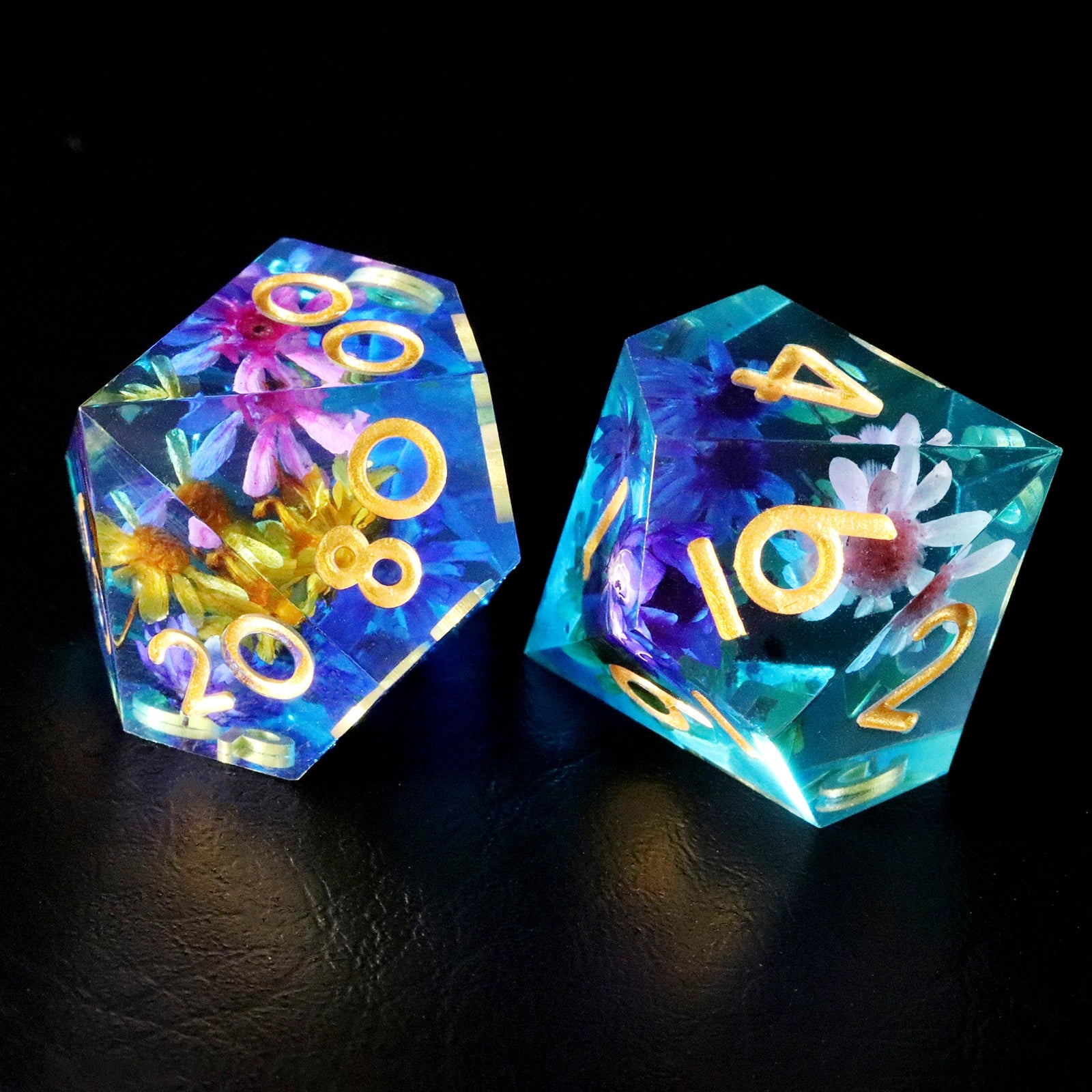 Maldives Floral World Limited Edition Resin Dice Set - DragonStone