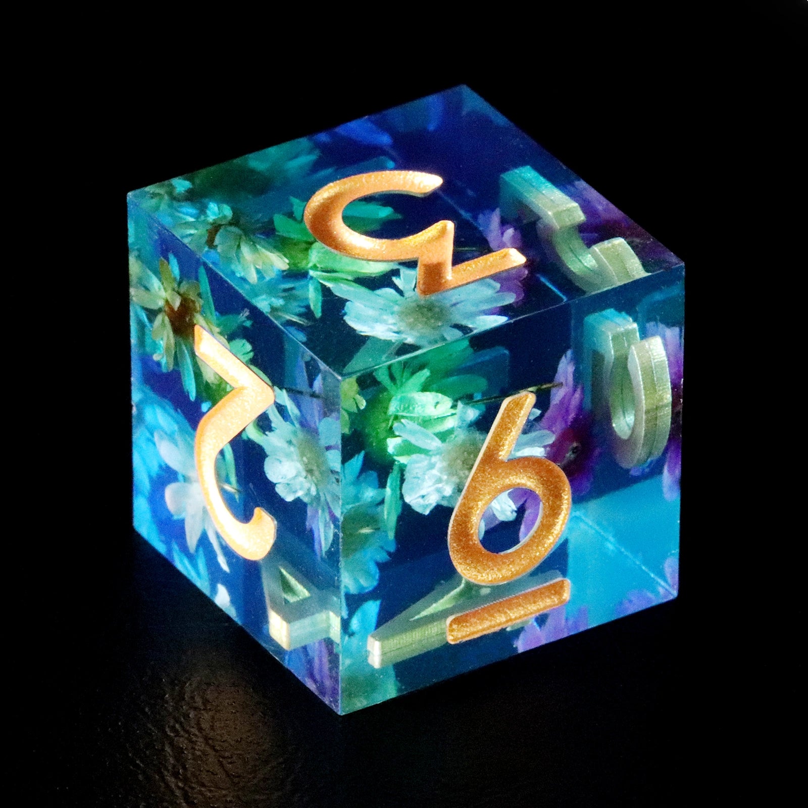 Maldives Floral World Limited Edition Resin Dice Set - DragonStone