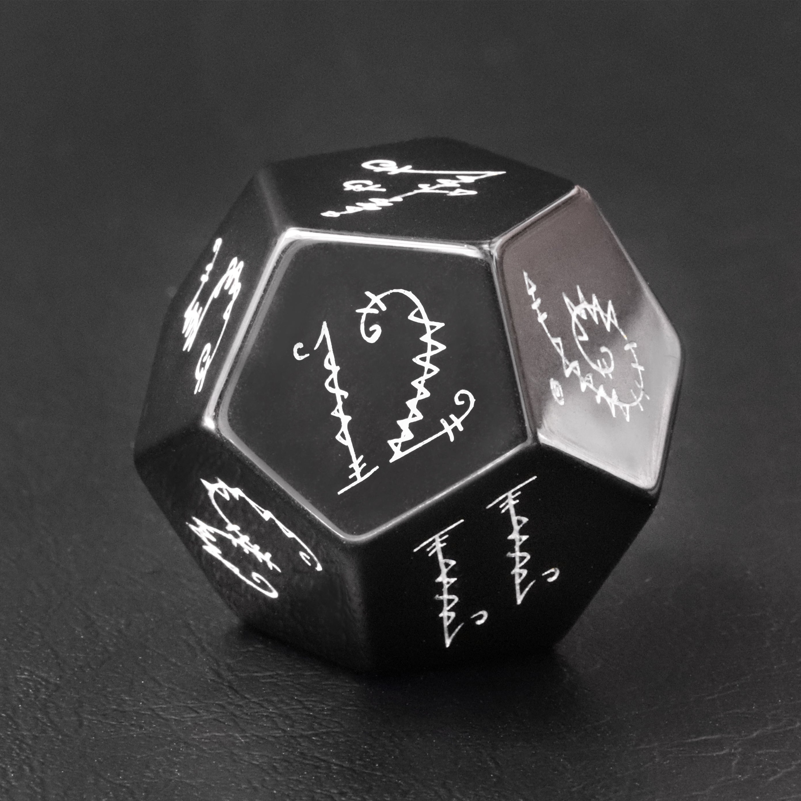 Patch Obsidian Engraved Gemstone Dice Set - DragonStone