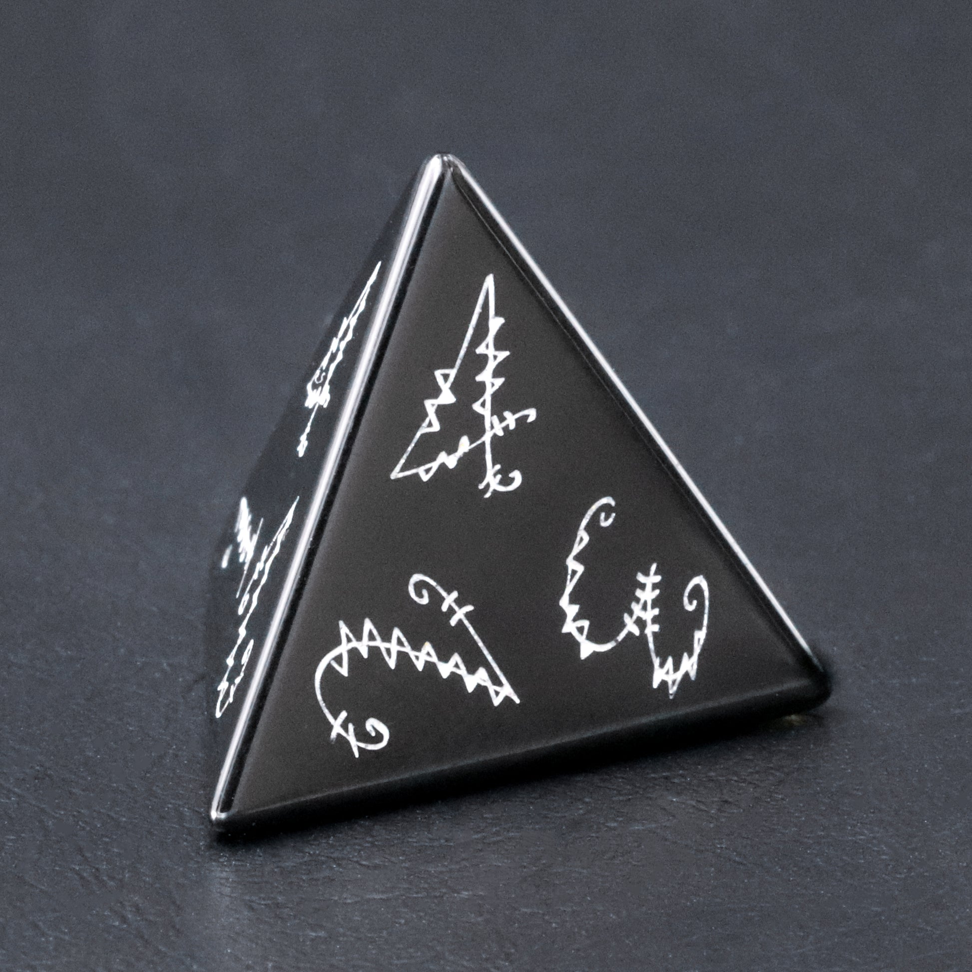 Patch Obsidian Engraved Gemstone Dice Set - DragonStone