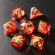 Red Golden Age Resin Dice Set - DragonStone