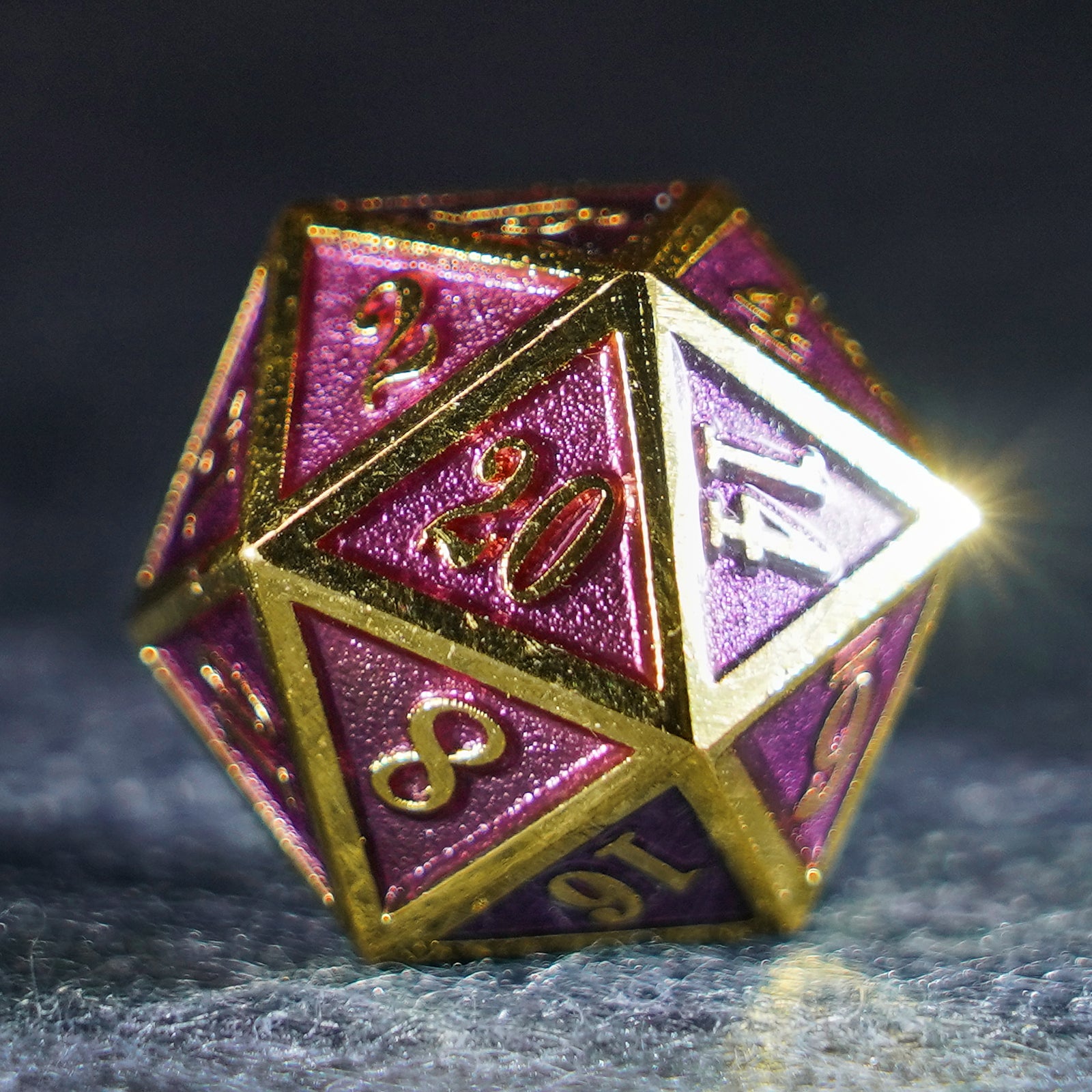 Red Queen Solid Metal Dice Set - DragonStone