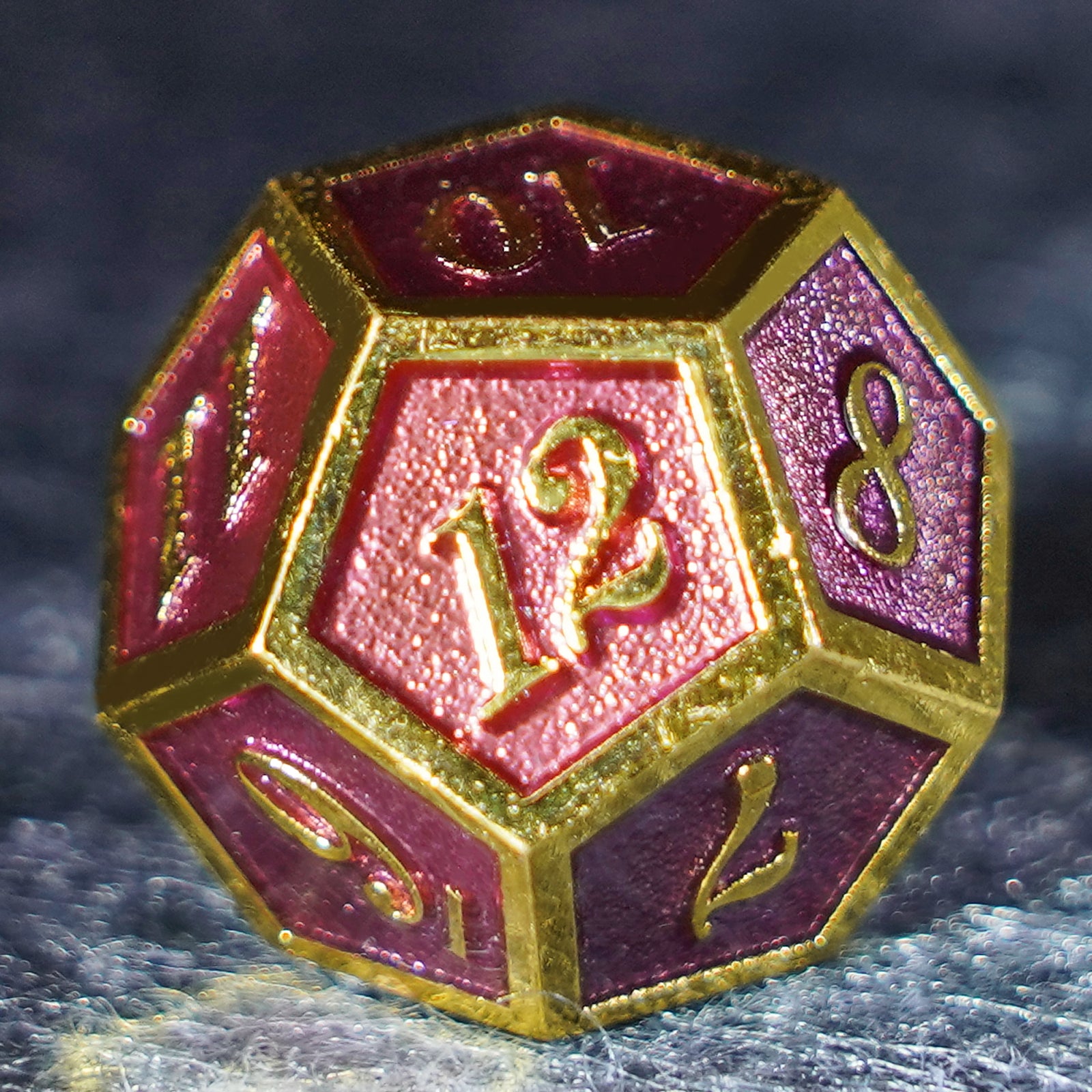 Red Queen Solid Metal Dice Set - DragonStone