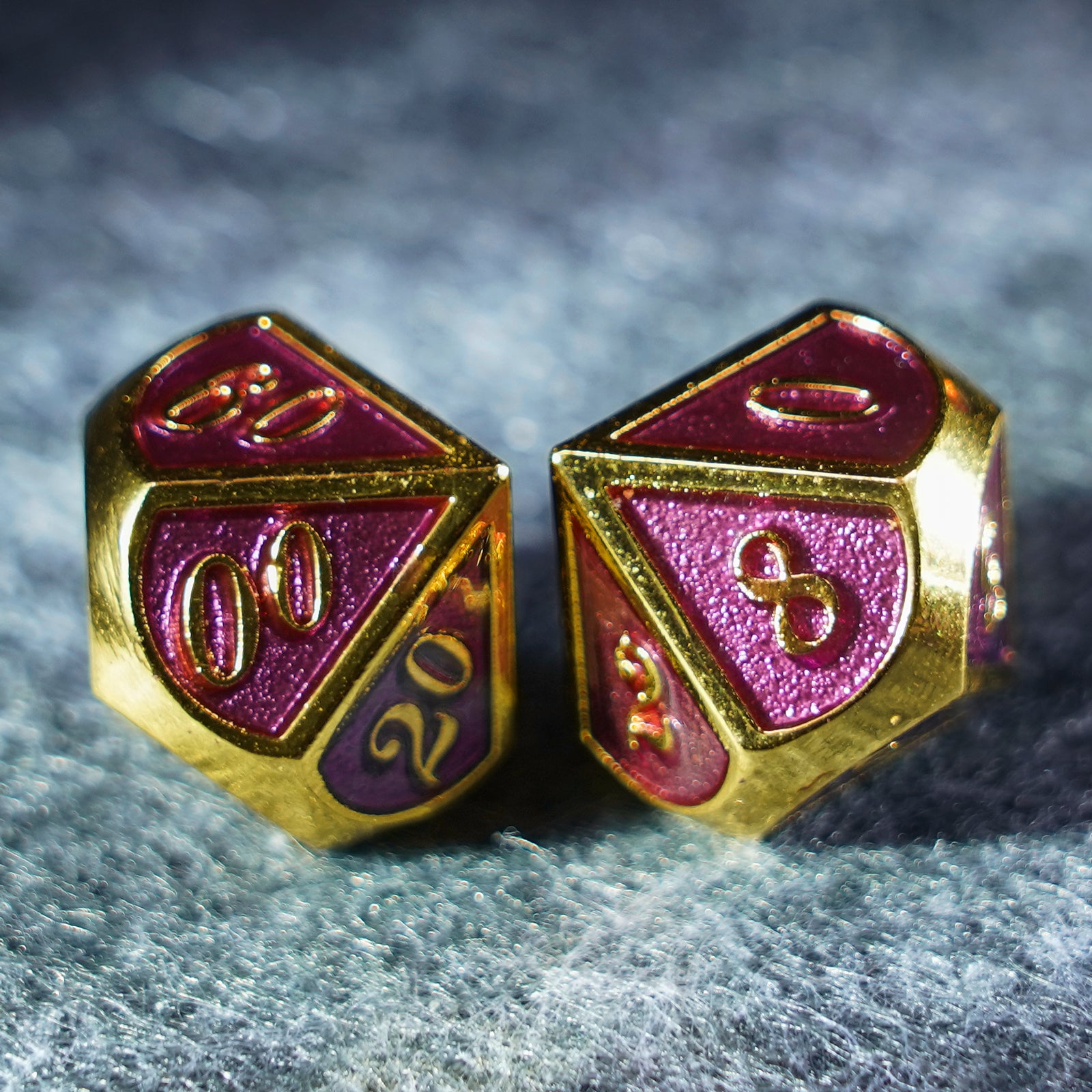 Red Queen Solid Metal Dice Set - DragonStone