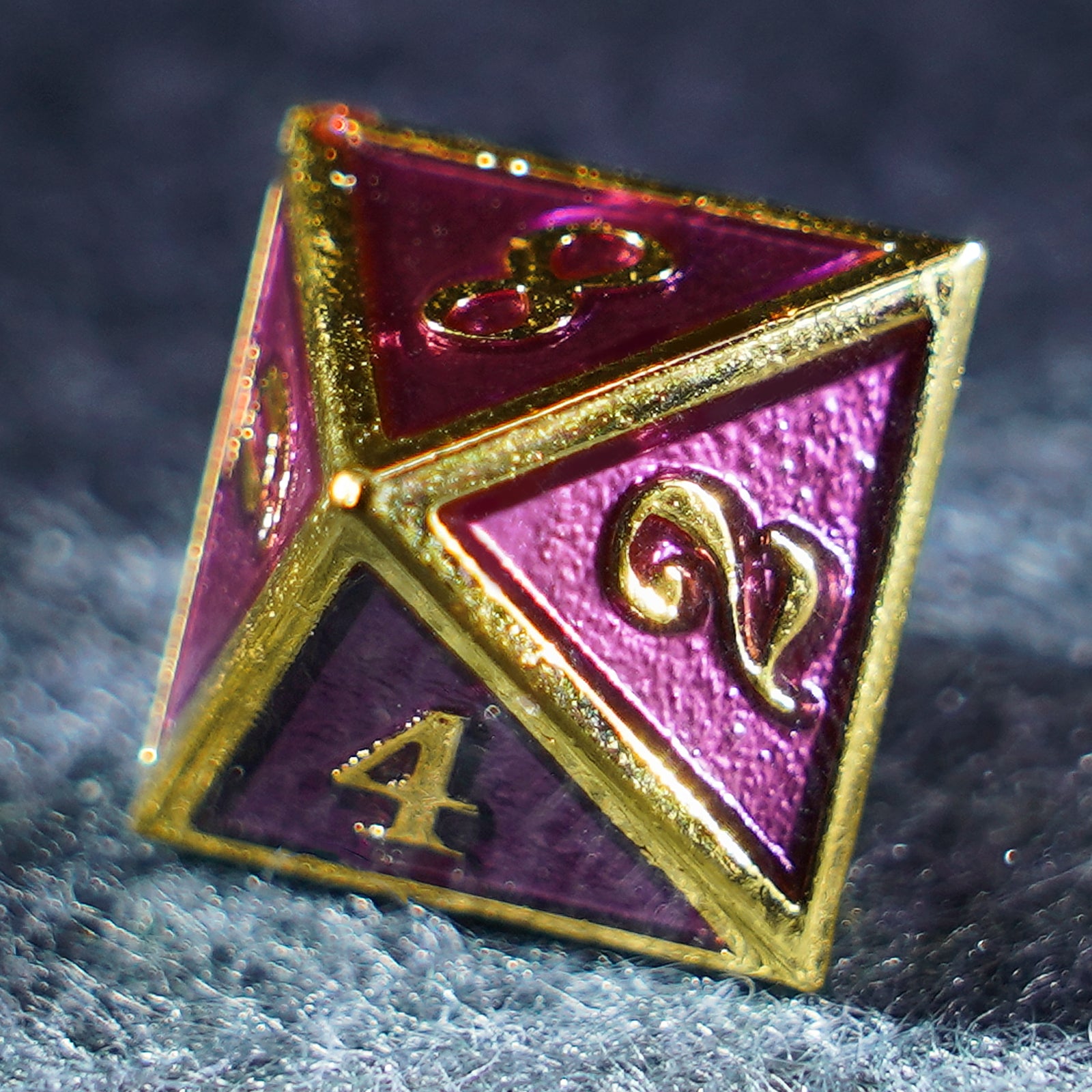 Red Queen Solid Metal Dice Set - DragonStone