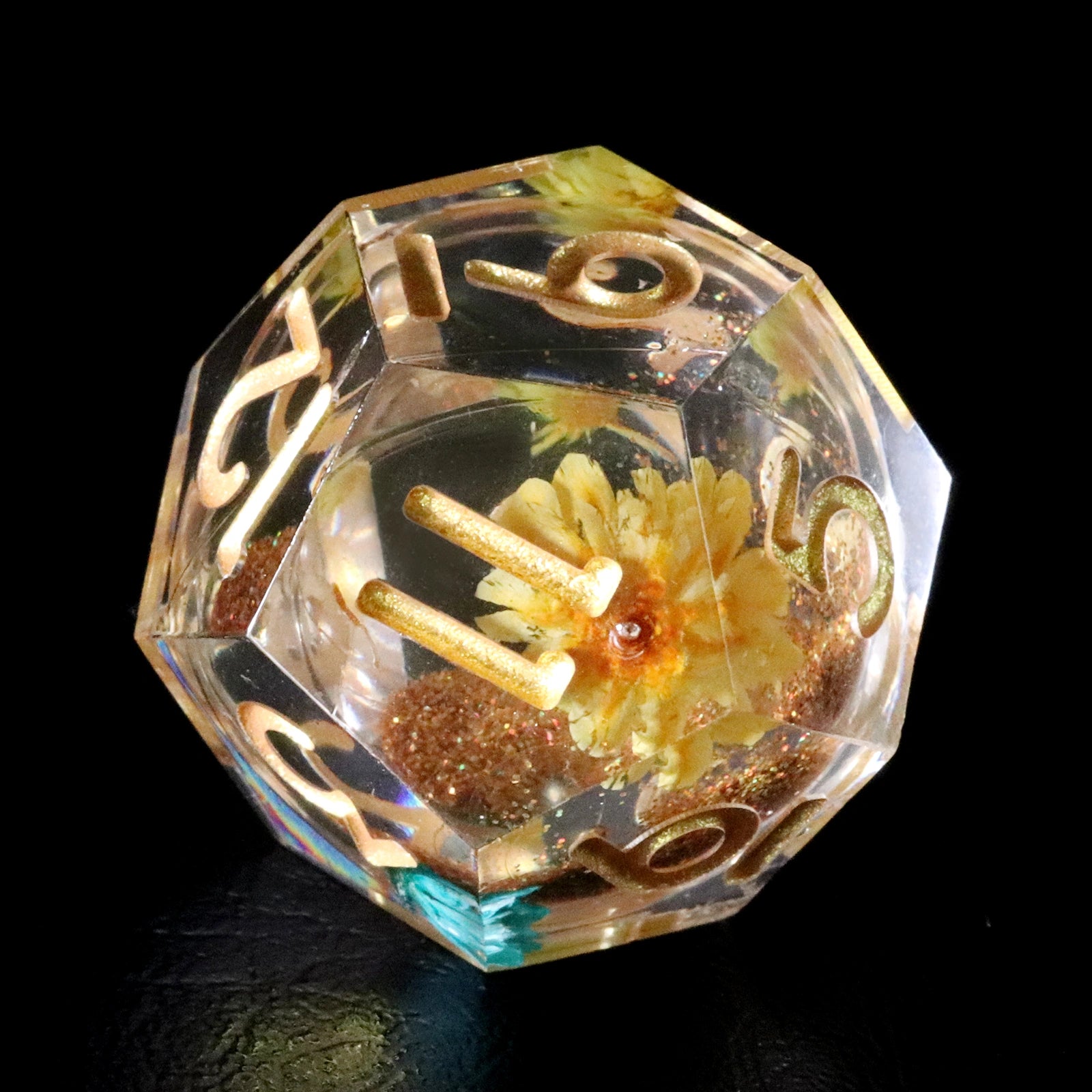 Sands of Time Floral World Resin Dice Set - DragonStone