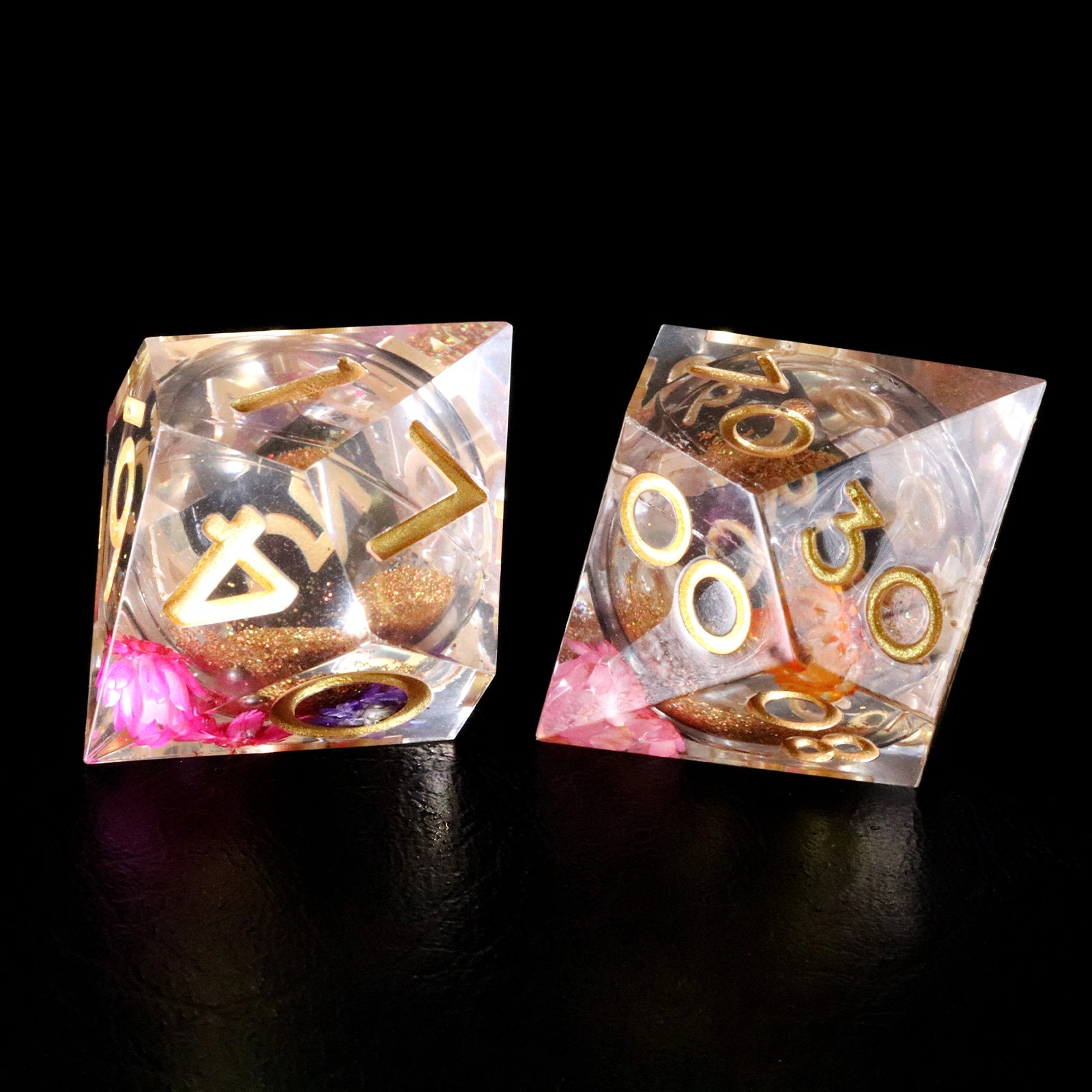 Sands of Time Floral World Resin Dice Set - DragonStone