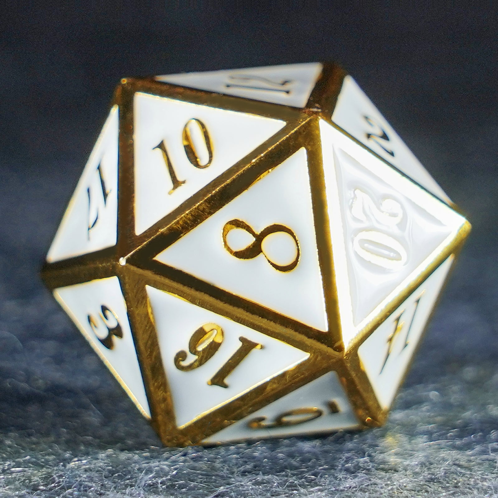 White Queen Solid Metal Dice Set - DragonStone