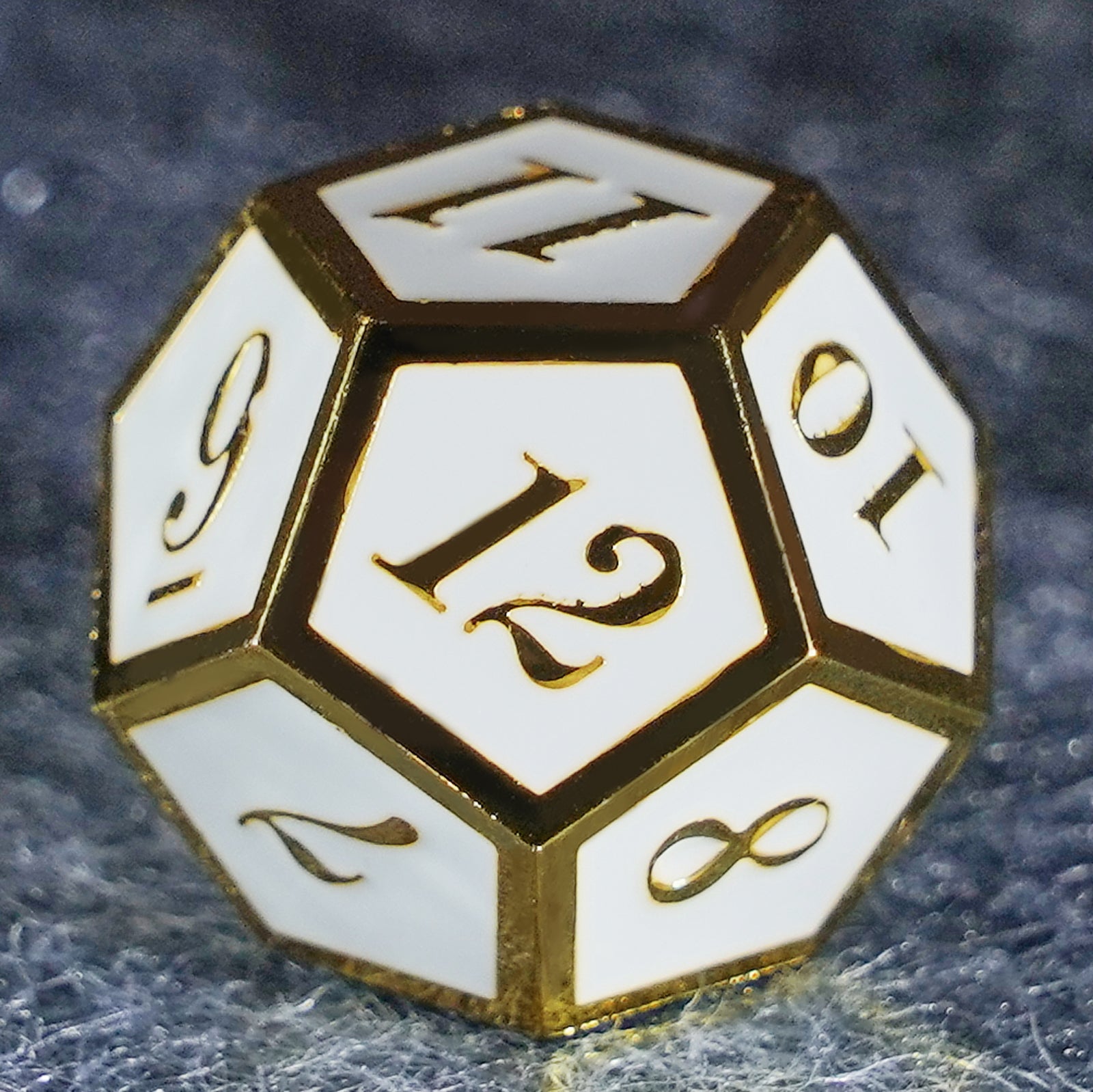 White Queen Solid Metal Dice Set - DragonStone