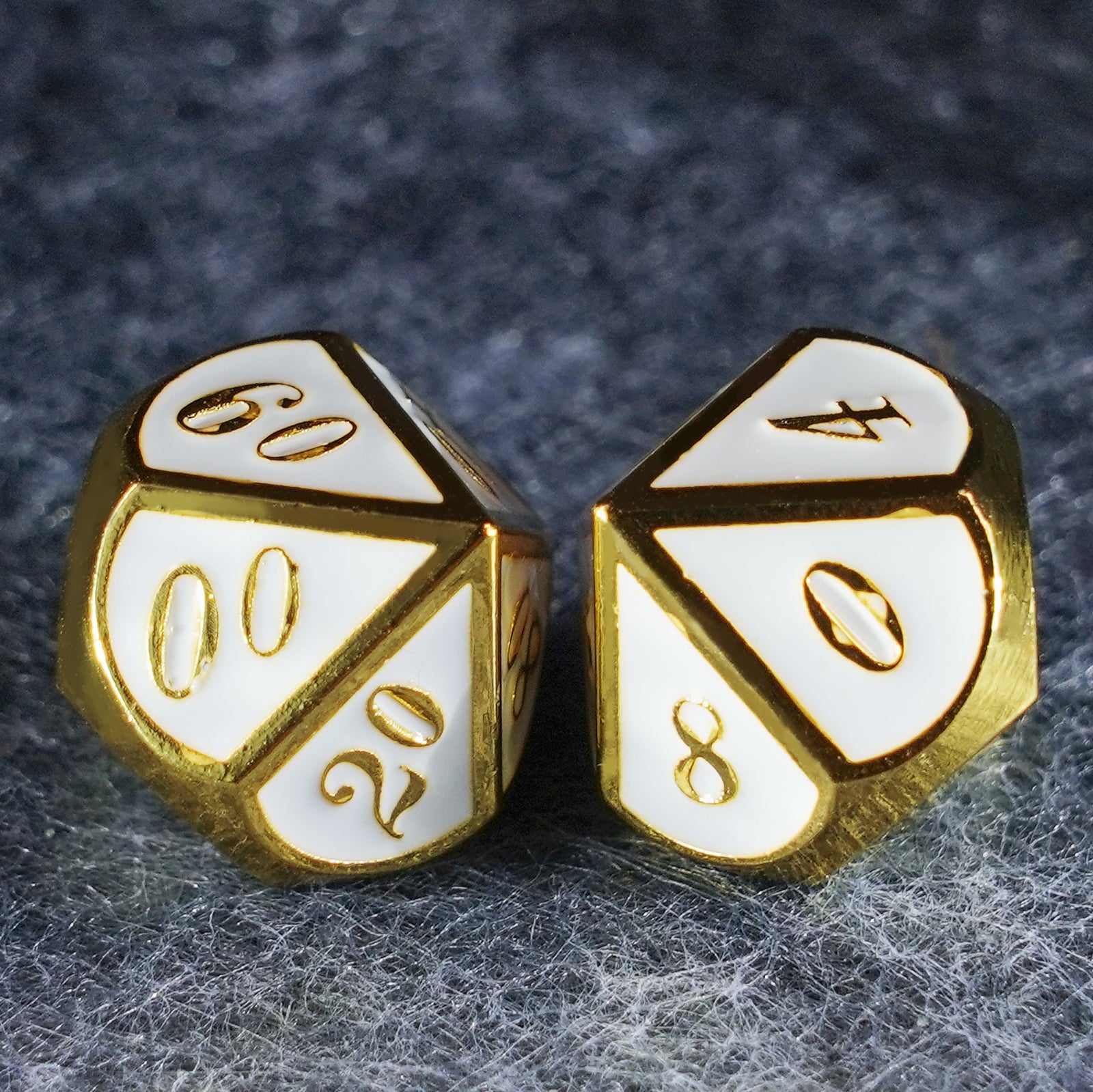 White Queen Solid Metal Dice Set - DragonStone