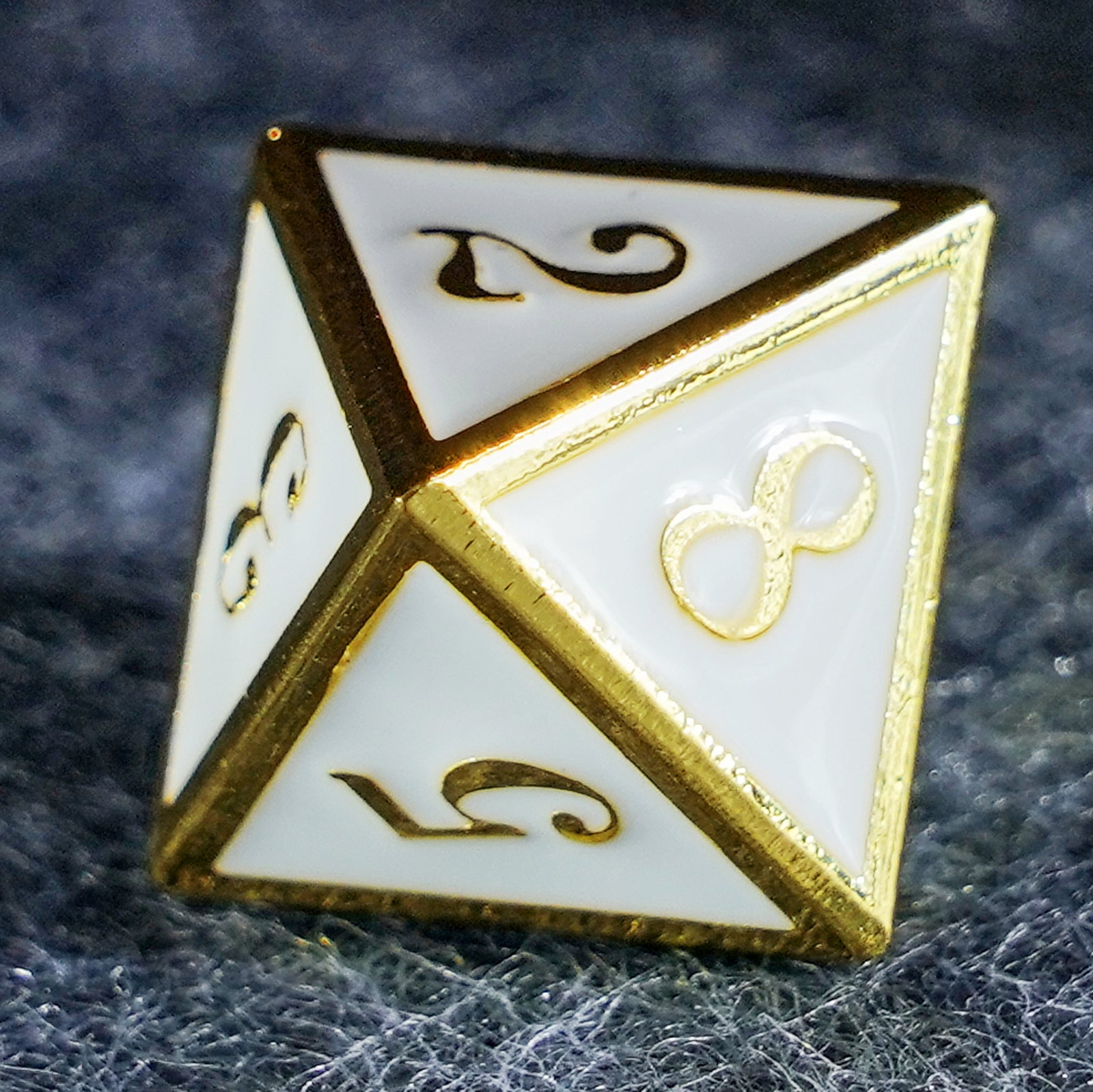 White Queen Solid Metal Dice Set - DragonStone