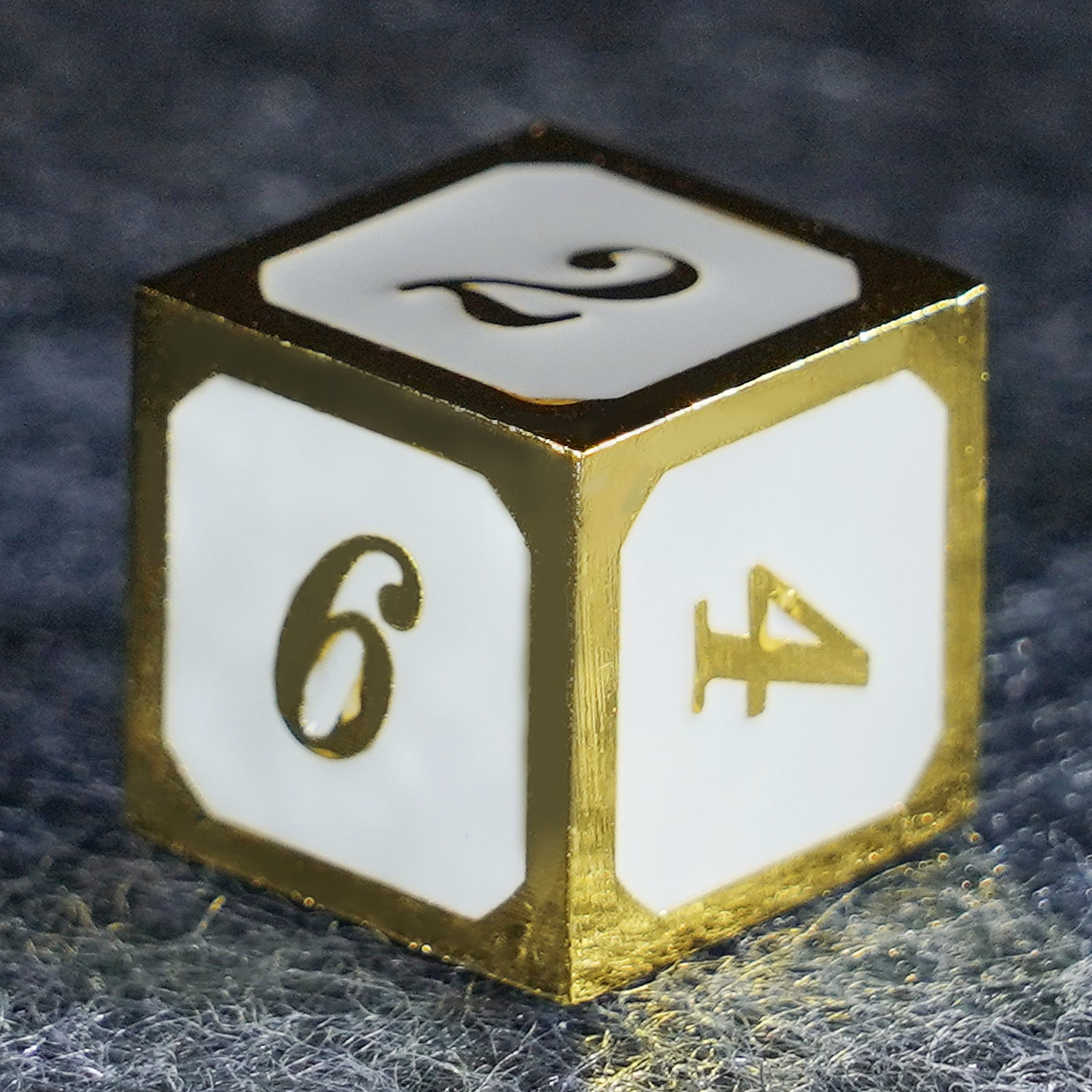 White Queen Solid Metal Dice Set - DragonStone