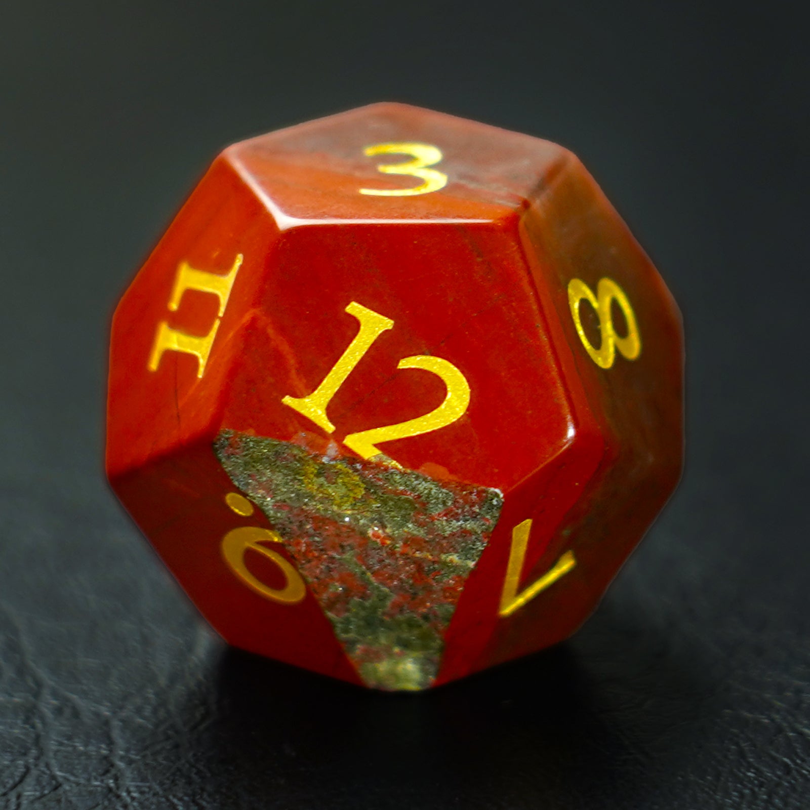DragonStone Logo D&D African Bloodstone Dice Set - DragonStone
