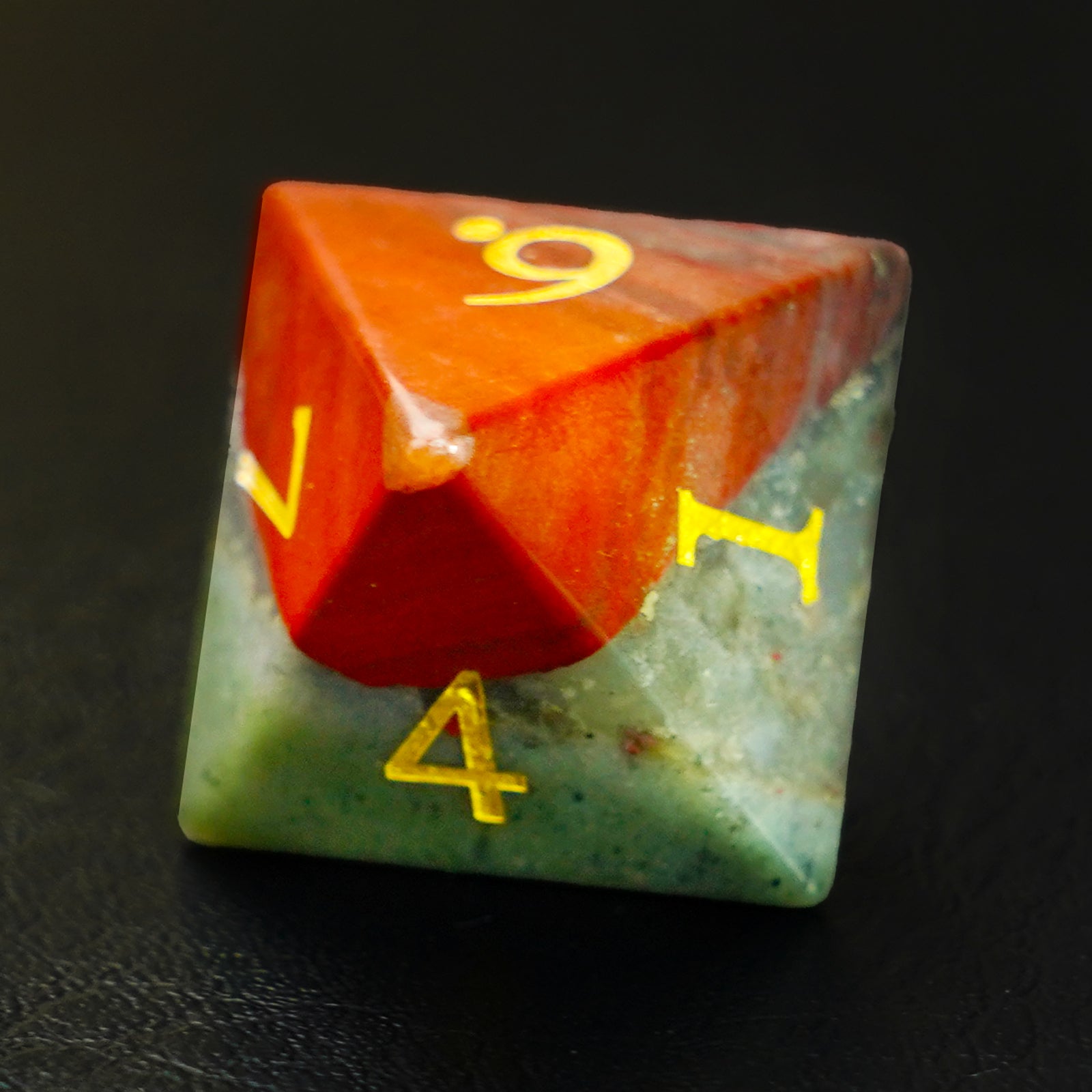DragonStone Logo D&D African Bloodstone Dice Set - DragonStone