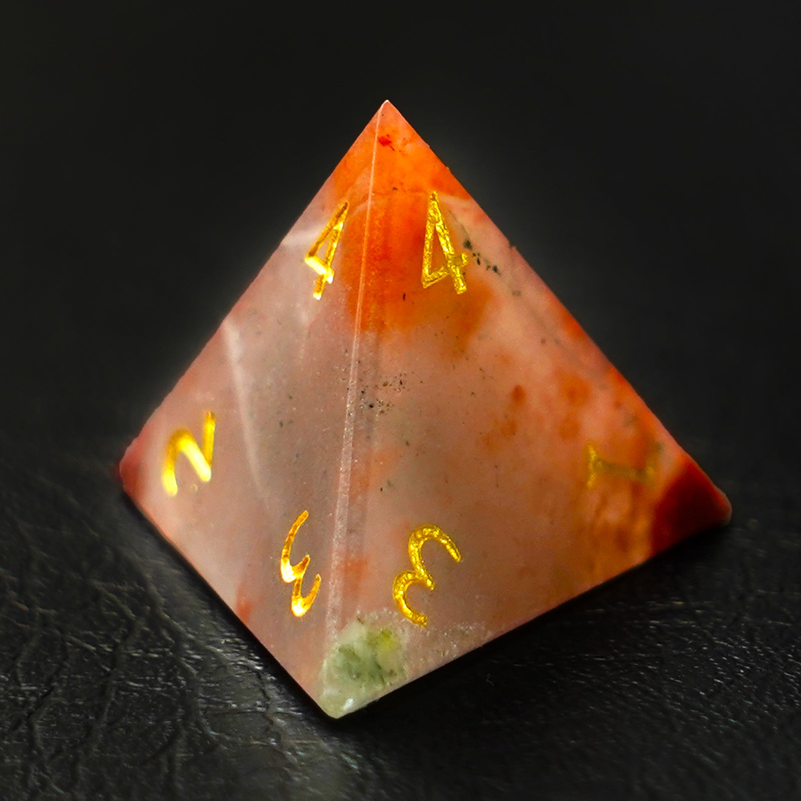 DragonStone Logo D&D African Bloodstone Dice Set - DragonStone