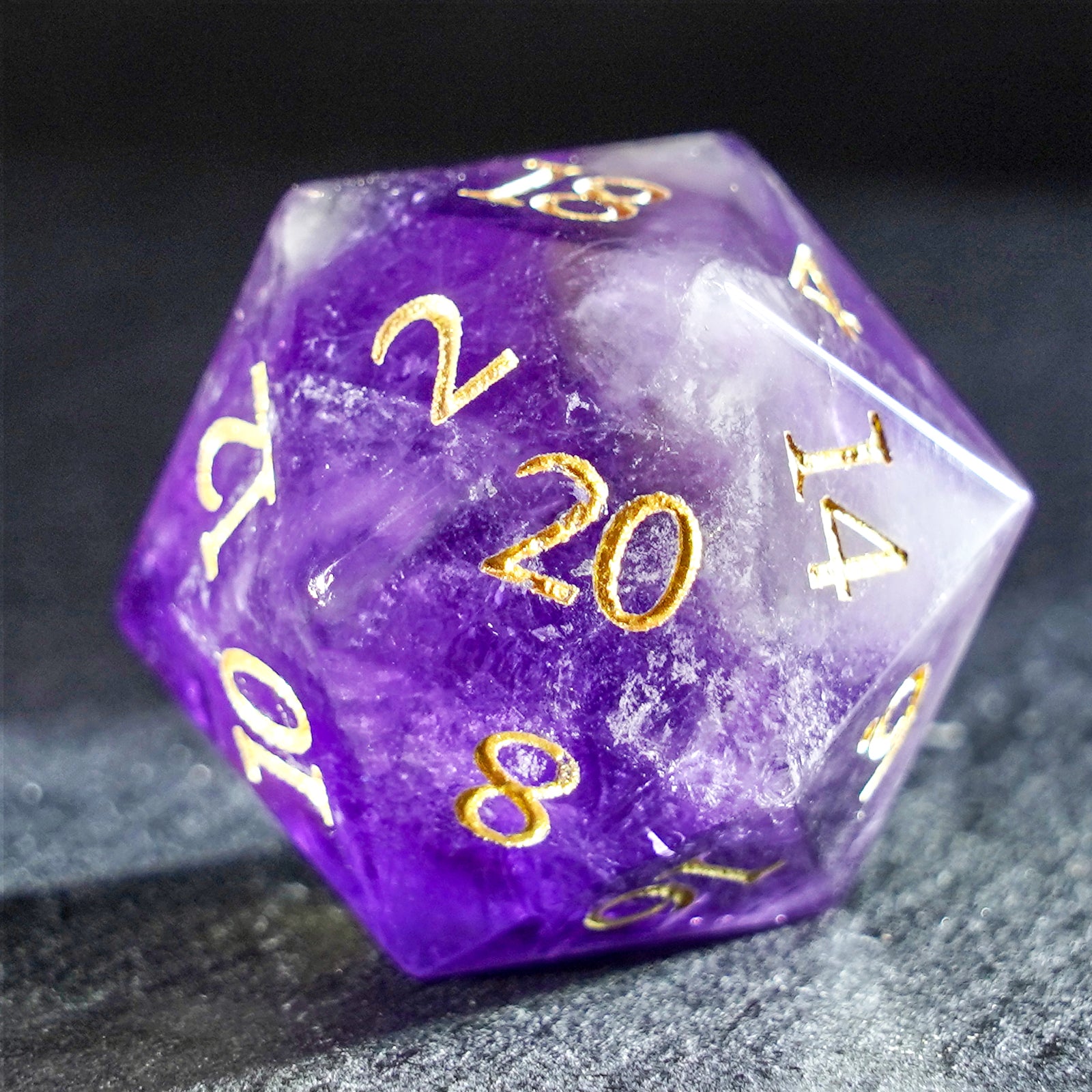 DragonStone Logo D&D Amethyst Dice Set - DragonStone