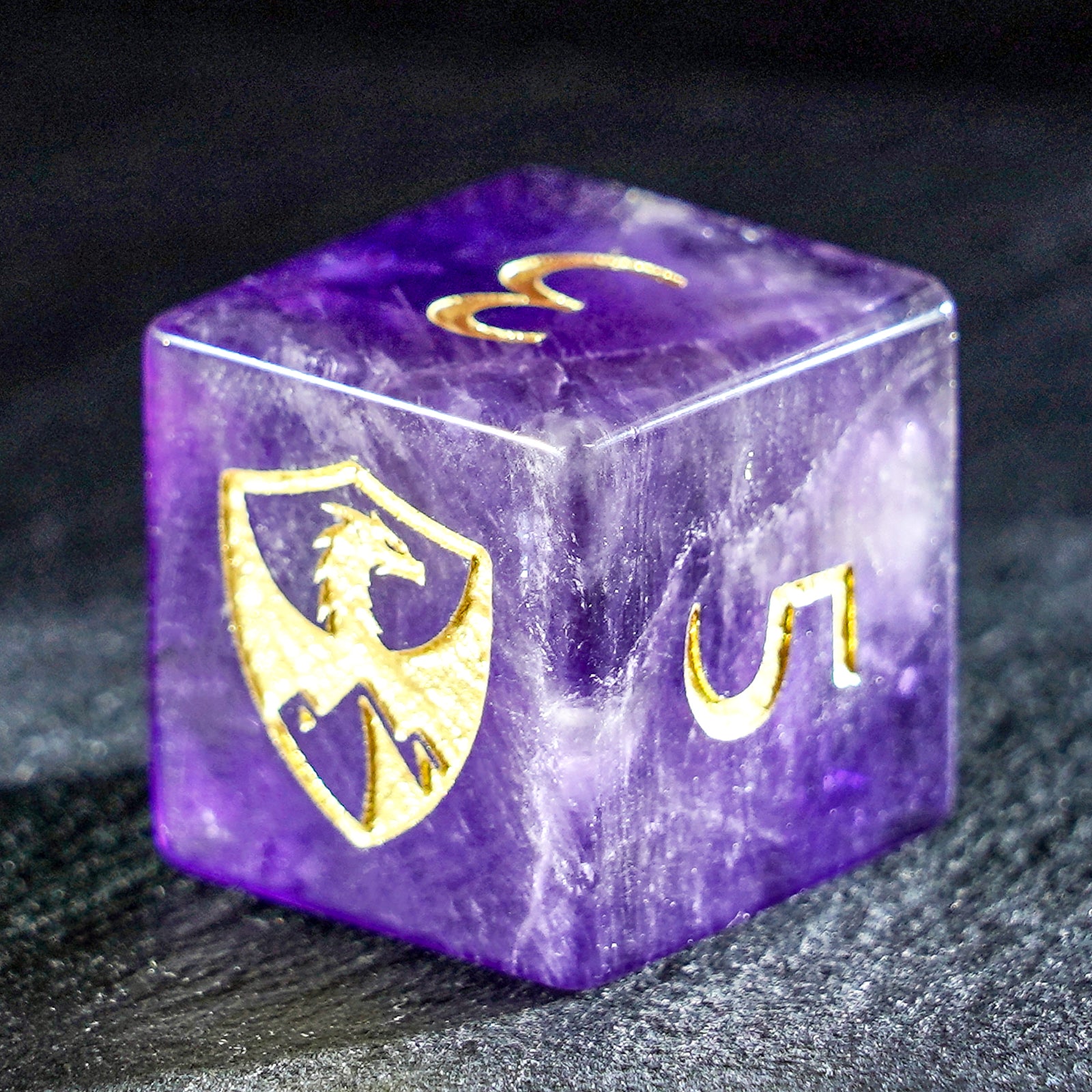 DragonStone Logo D&D Amethyst Dice Set - DragonStone