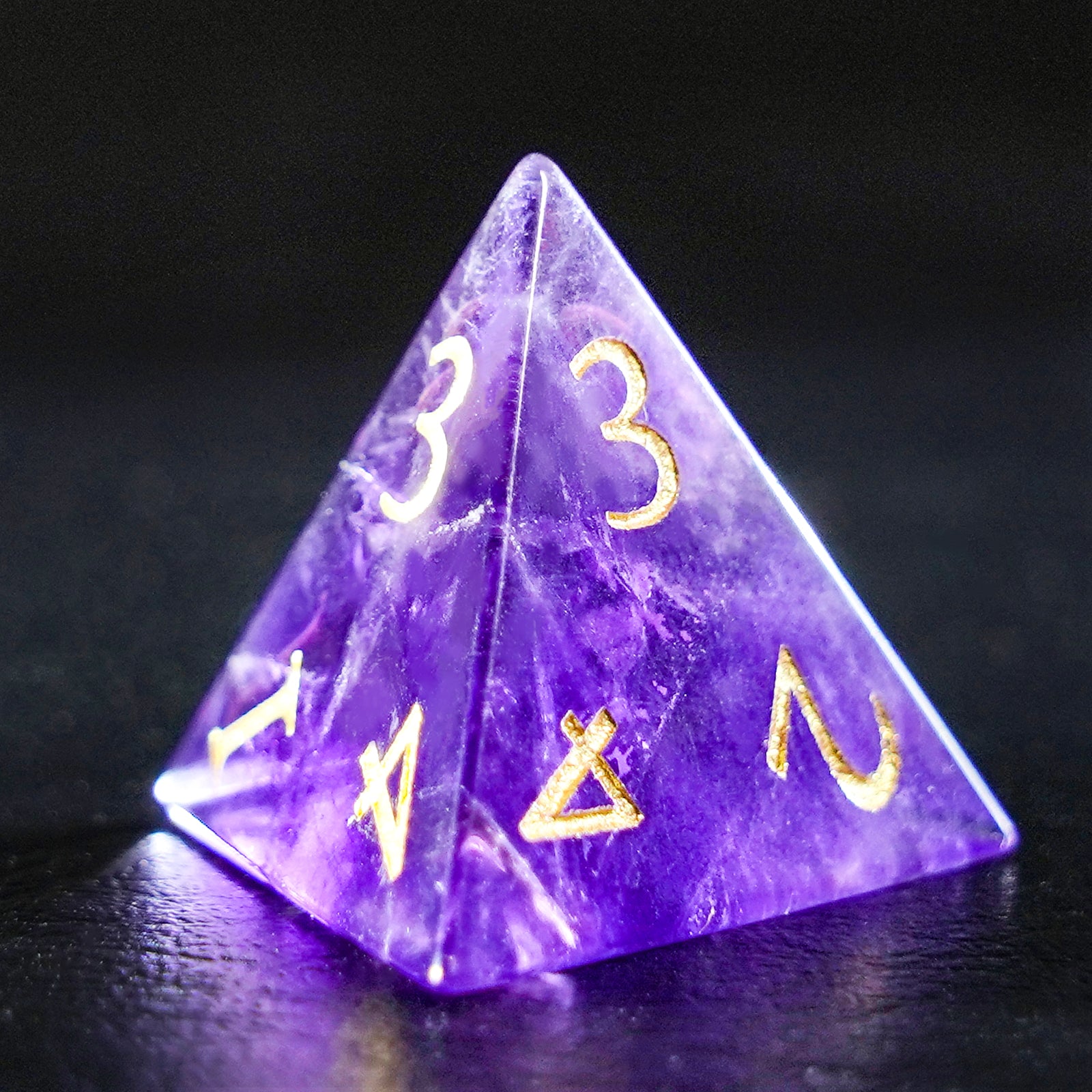 DragonStone Logo D&D Amethyst Dice Set - DragonStone