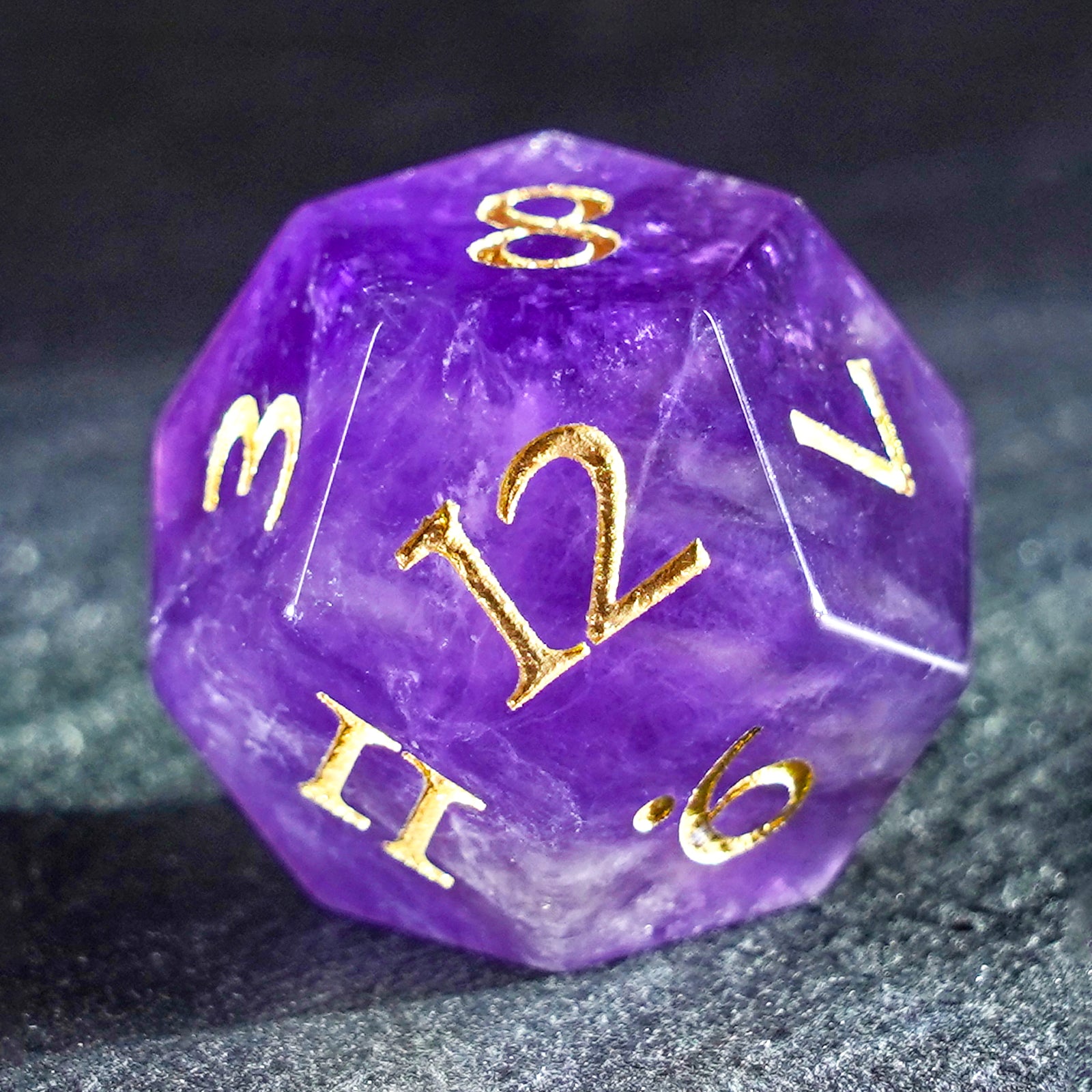 DragonStone Logo D&D Amethyst Dice Set - DragonStone