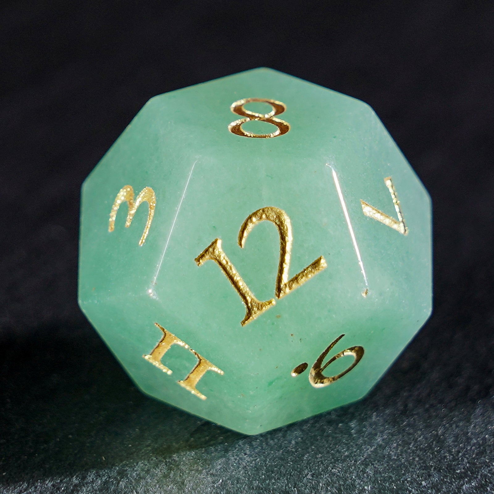 DragonStone Logo D&D Aventurine Dice Set - DragonStone