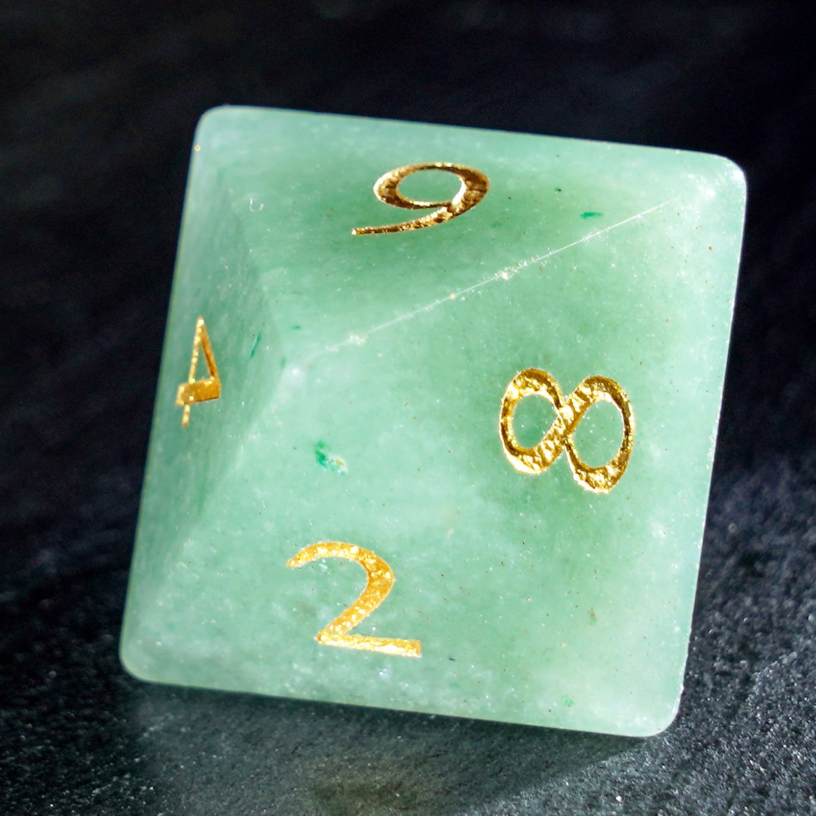 DragonStone Logo D&D Aventurine Dice Set - DragonStone