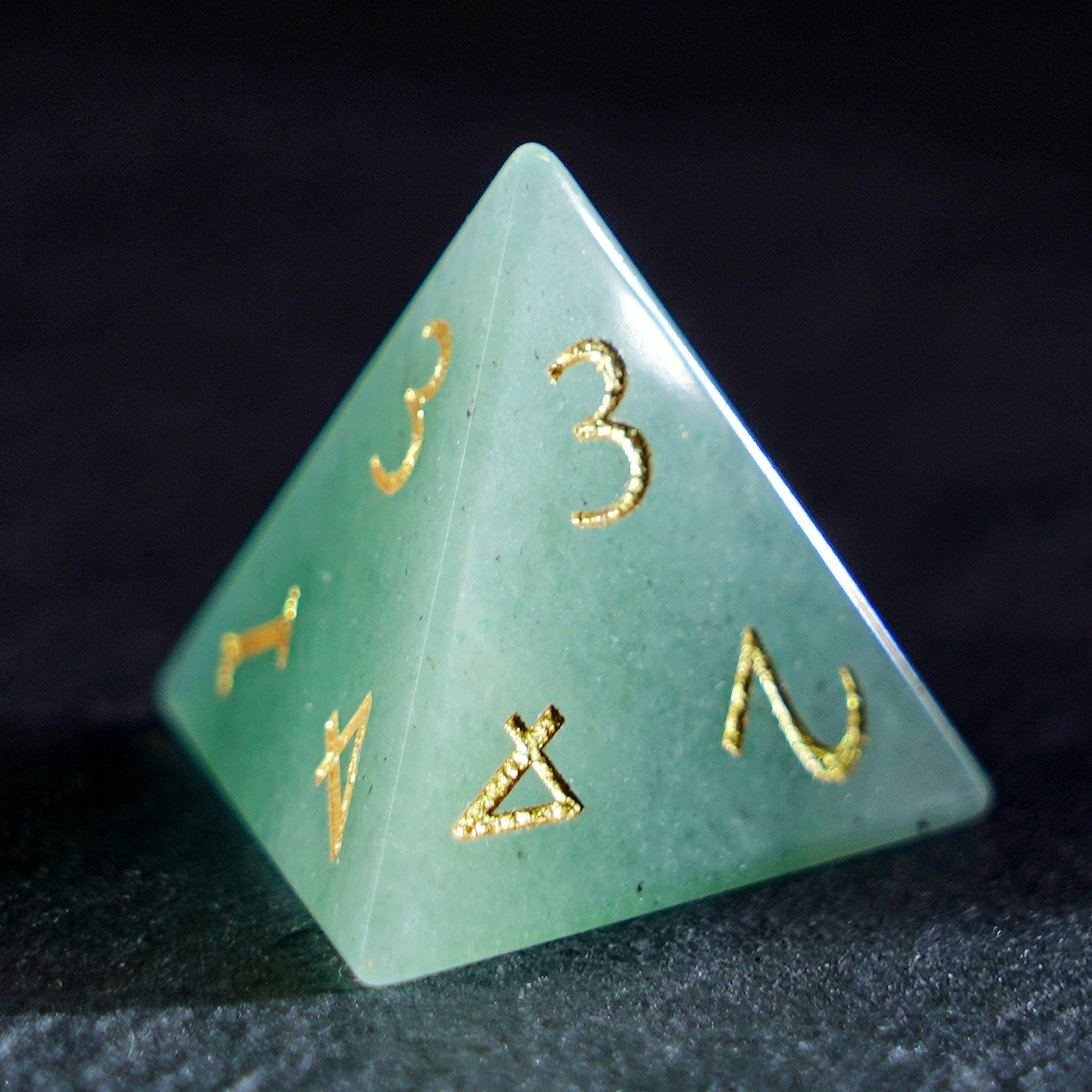 DragonStone Logo D&D Aventurine Dice Set - DragonStone