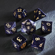 DragonStone Logo D&D Blue Sandstone Dice Set - DragonStone