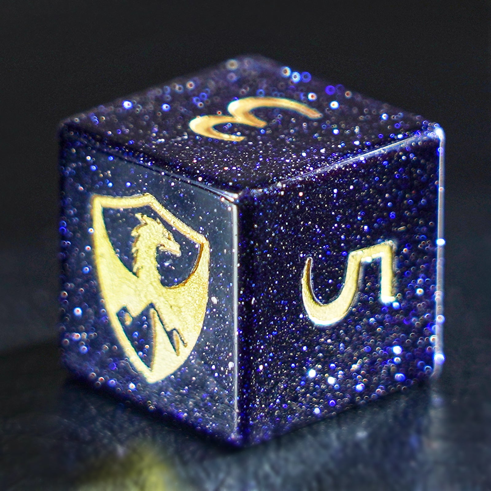 DragonStone Logo D&D Blue Sandstone Dice Set - DragonStone