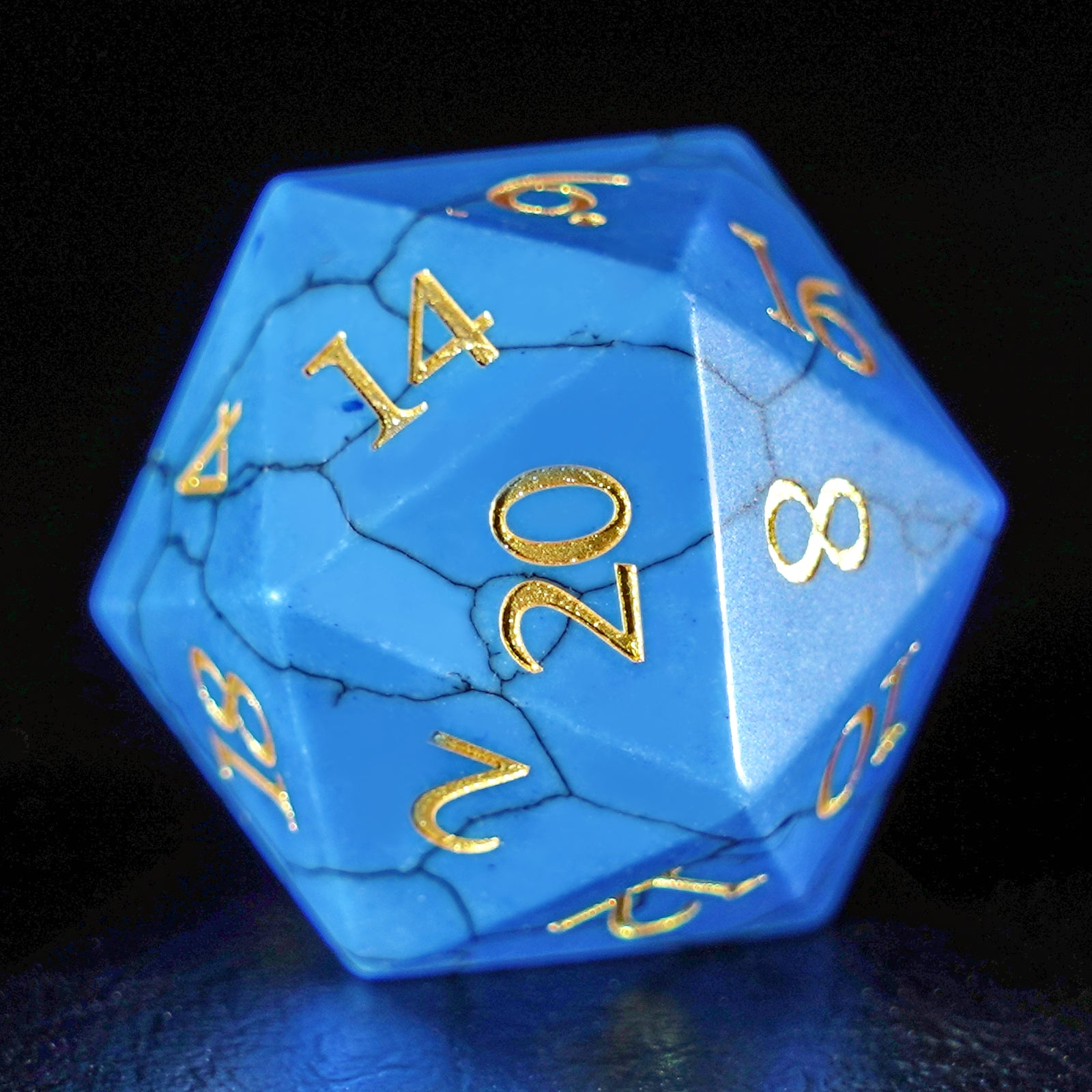 DragonStone Logo D&D Blue Turquoise Dice Set - DragonStone
