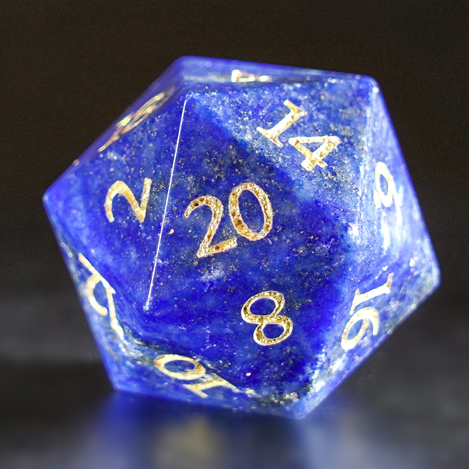DragonStone Logo D&D Lapis Lazuli Dice Set - DragonStone