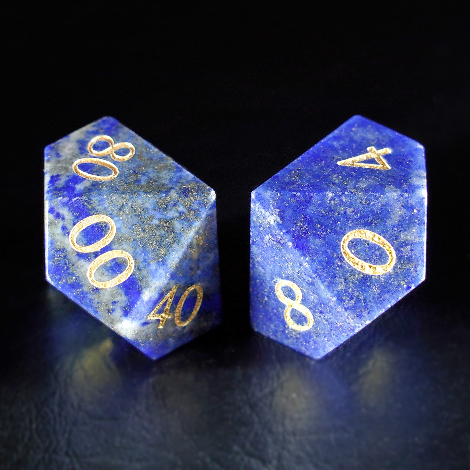 DragonStone Logo D&D Lapis Lazuli Dice Set - DragonStone
