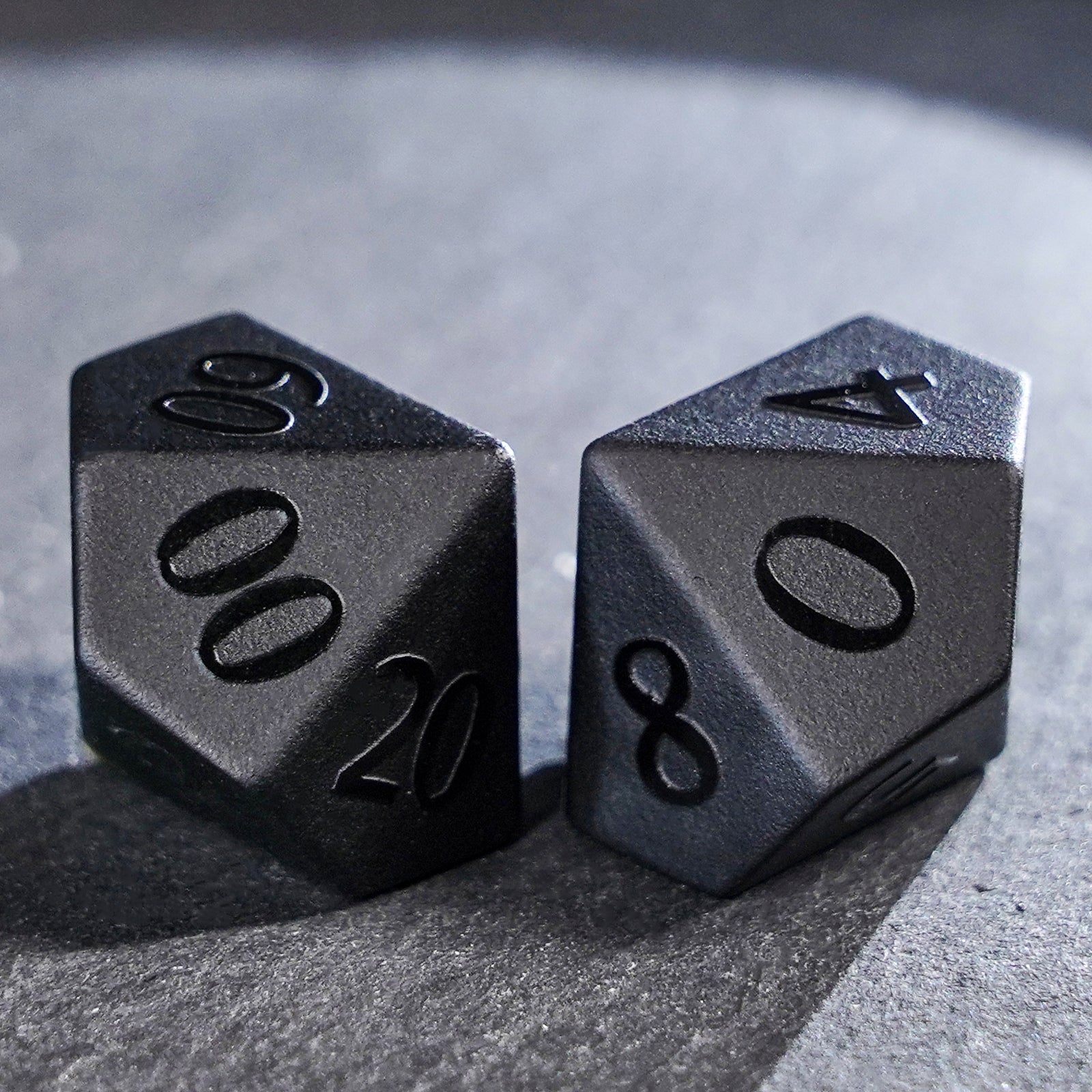 DragonStone Logo D&D Matte Obsidian Dice Set - DragonStone