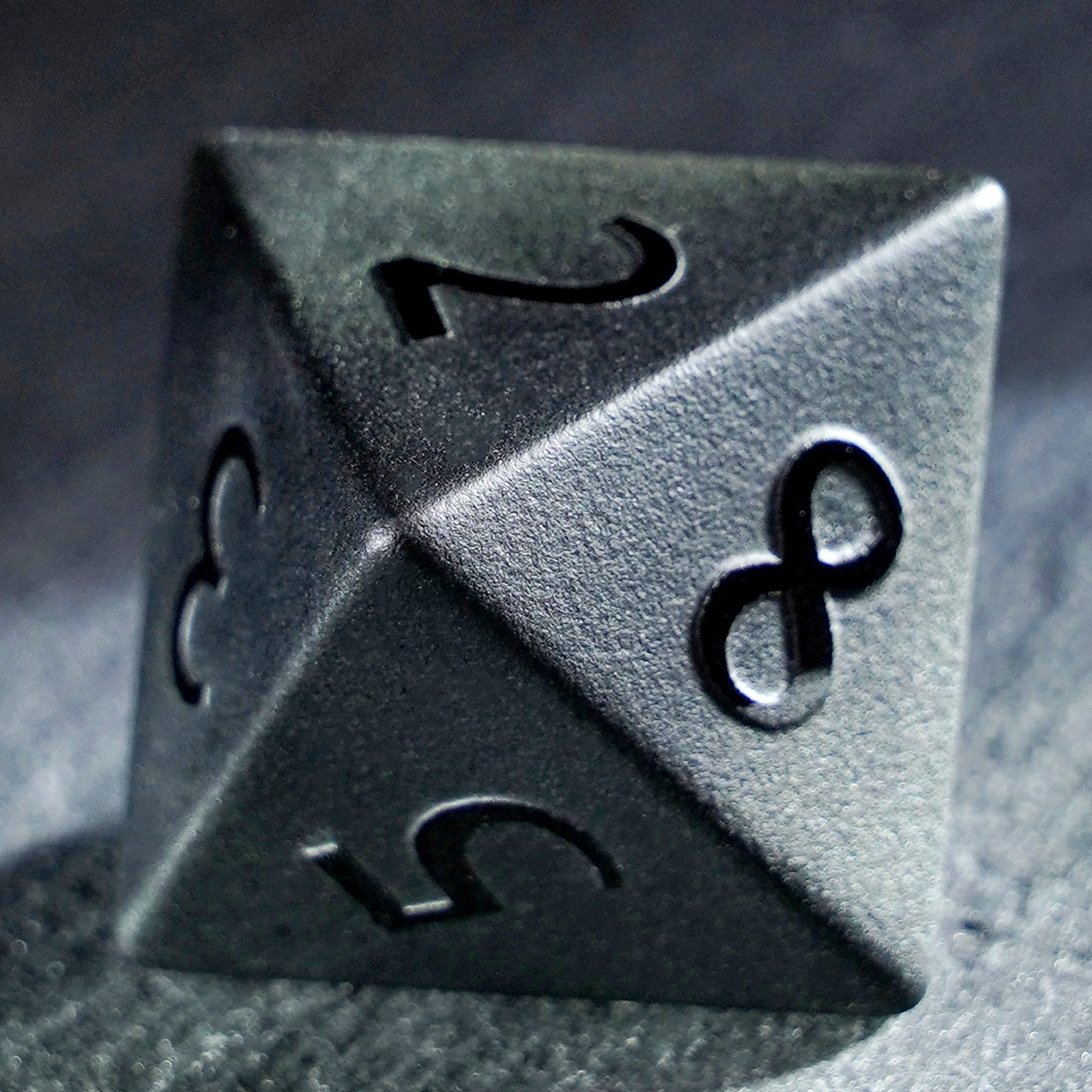DragonStone Logo D&D Matte Obsidian Dice Set - DragonStone