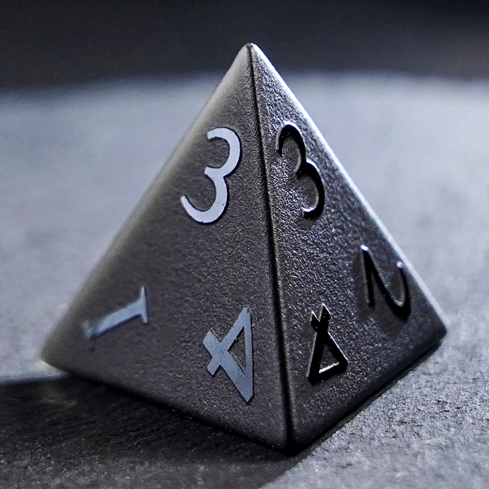 DragonStone Logo D&D Matte Obsidian Dice Set - DragonStone