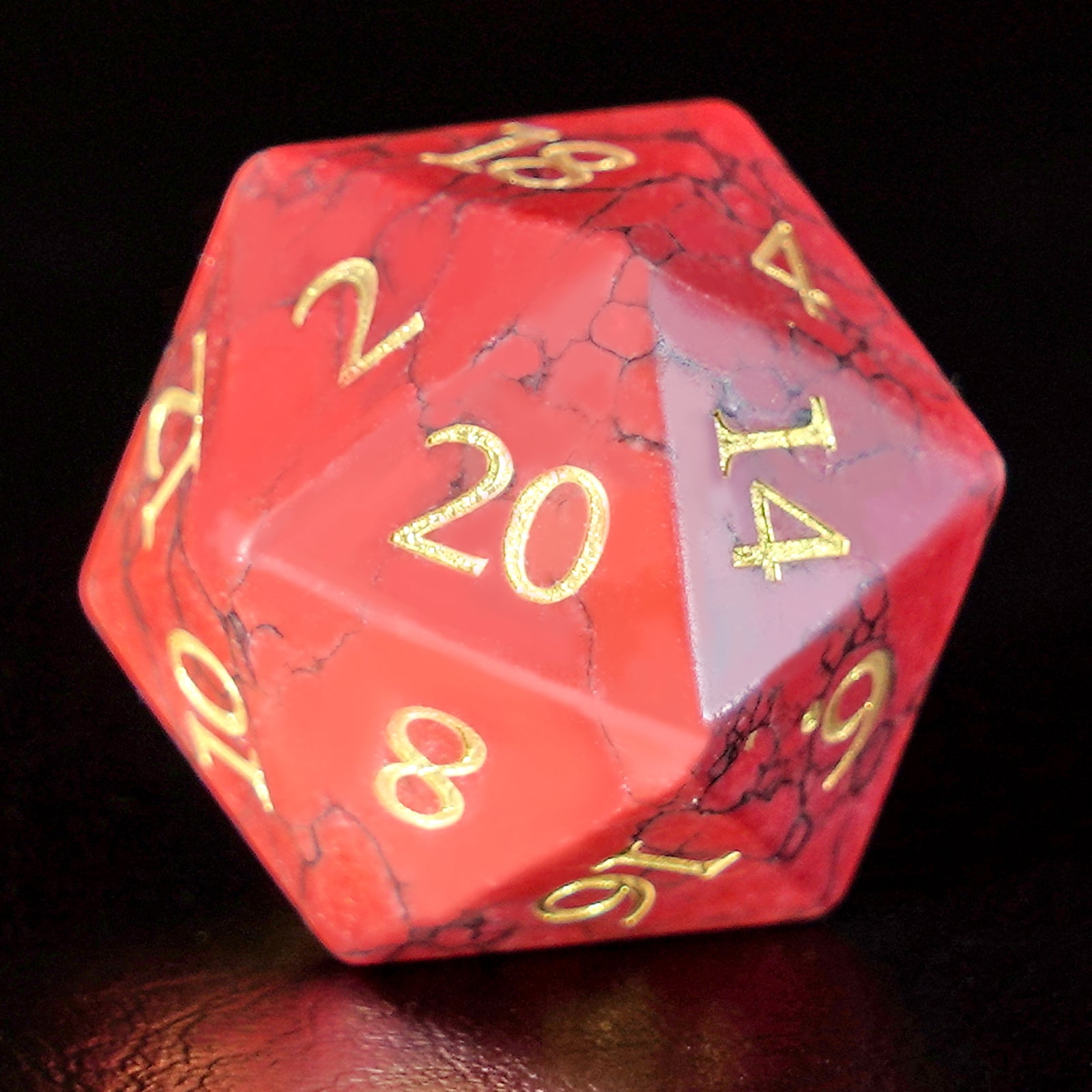 DragonStone Logo D&D Red Turquoise Dice Set - DragonStone