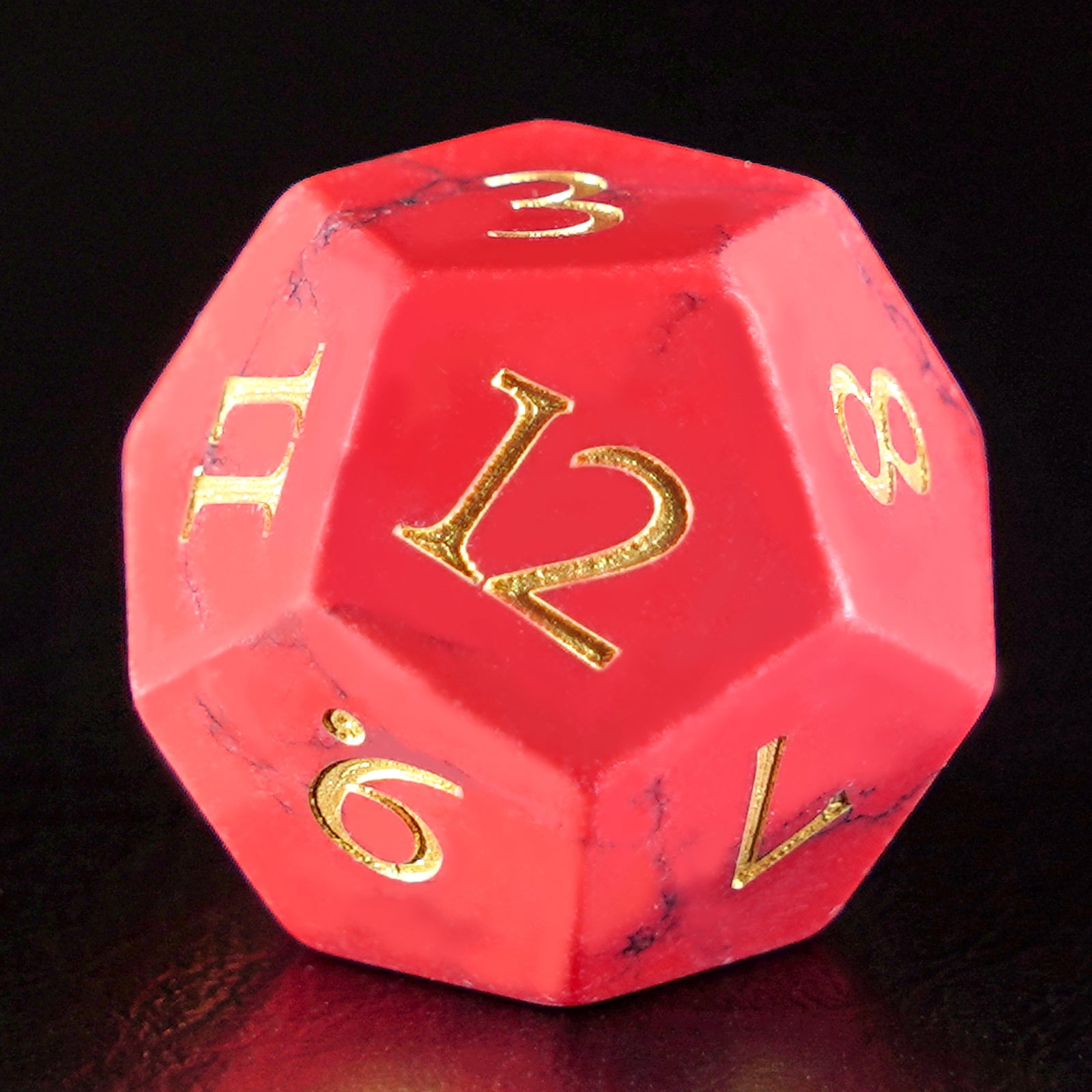 DragonStone Logo D&D Red Turquoise Dice Set - DragonStone
