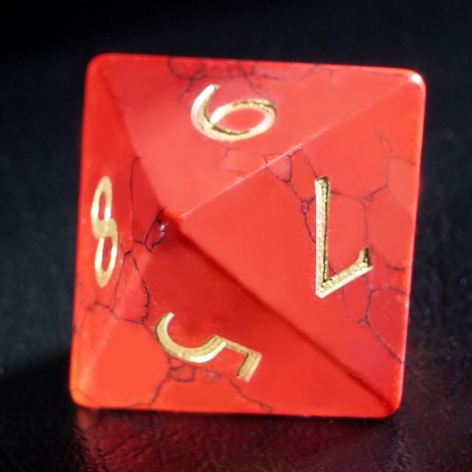 DragonStone Logo D&D Red Turquoise Dice Set - DragonStone