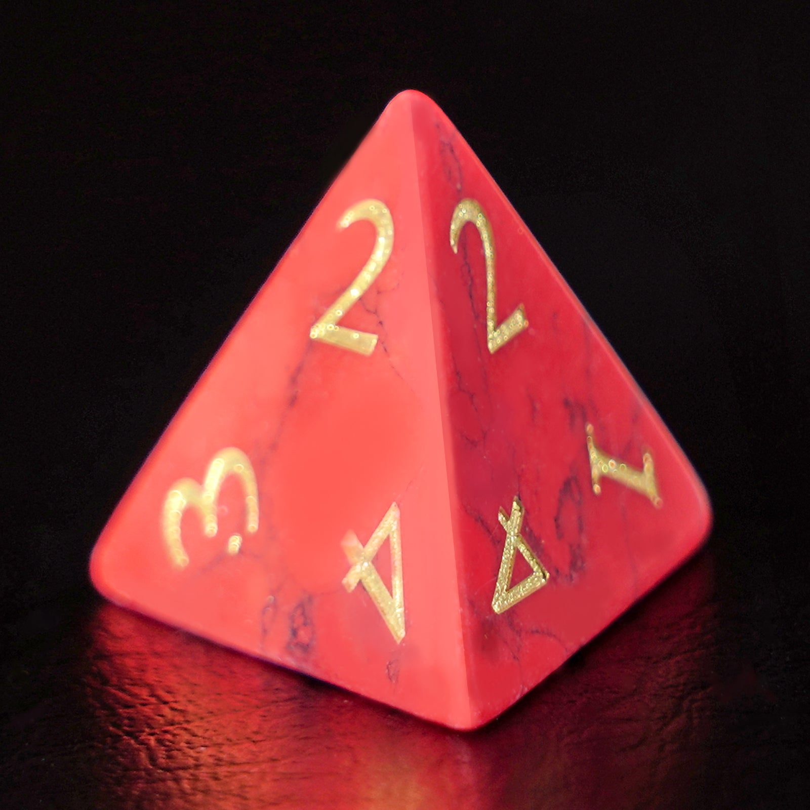 DragonStone Logo D&D Red Turquoise Dice Set - DragonStone