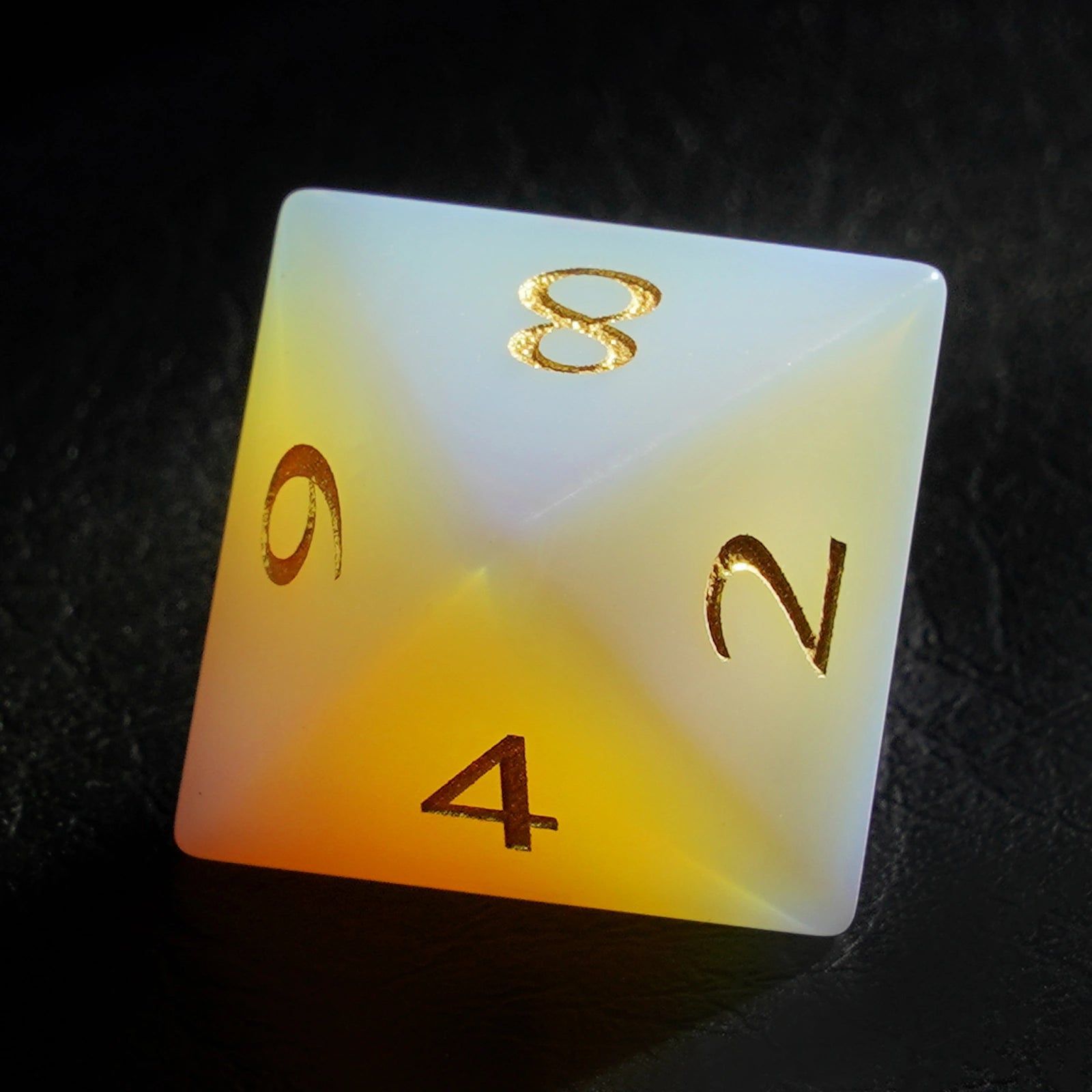 DragonStone Logo D&D Opal Engraved Gemstone Dice Set