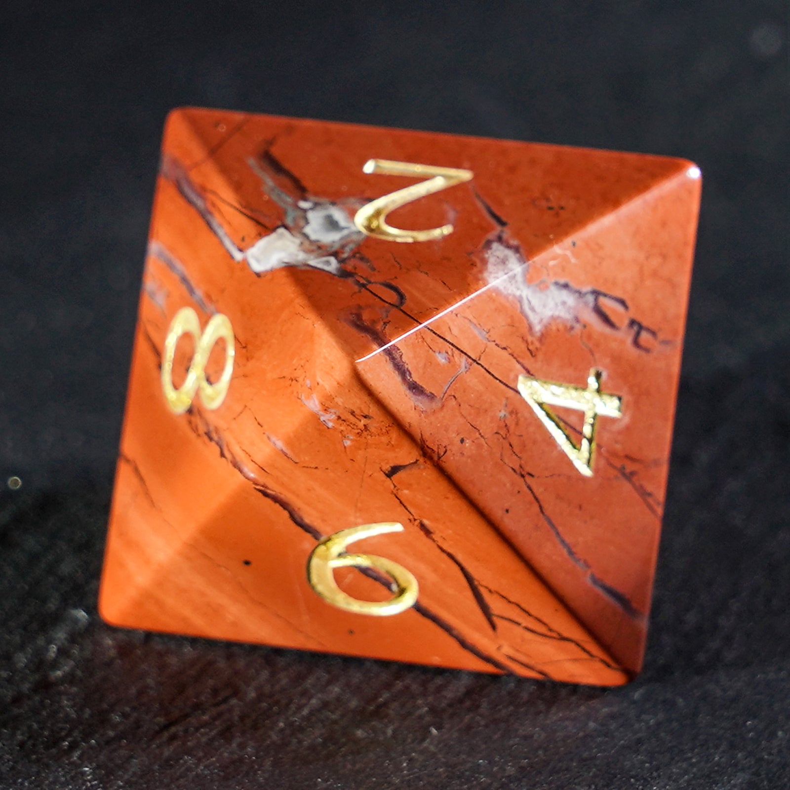 DragonStone Logo D&D South African Red Jasper Dice Set - DragonStone