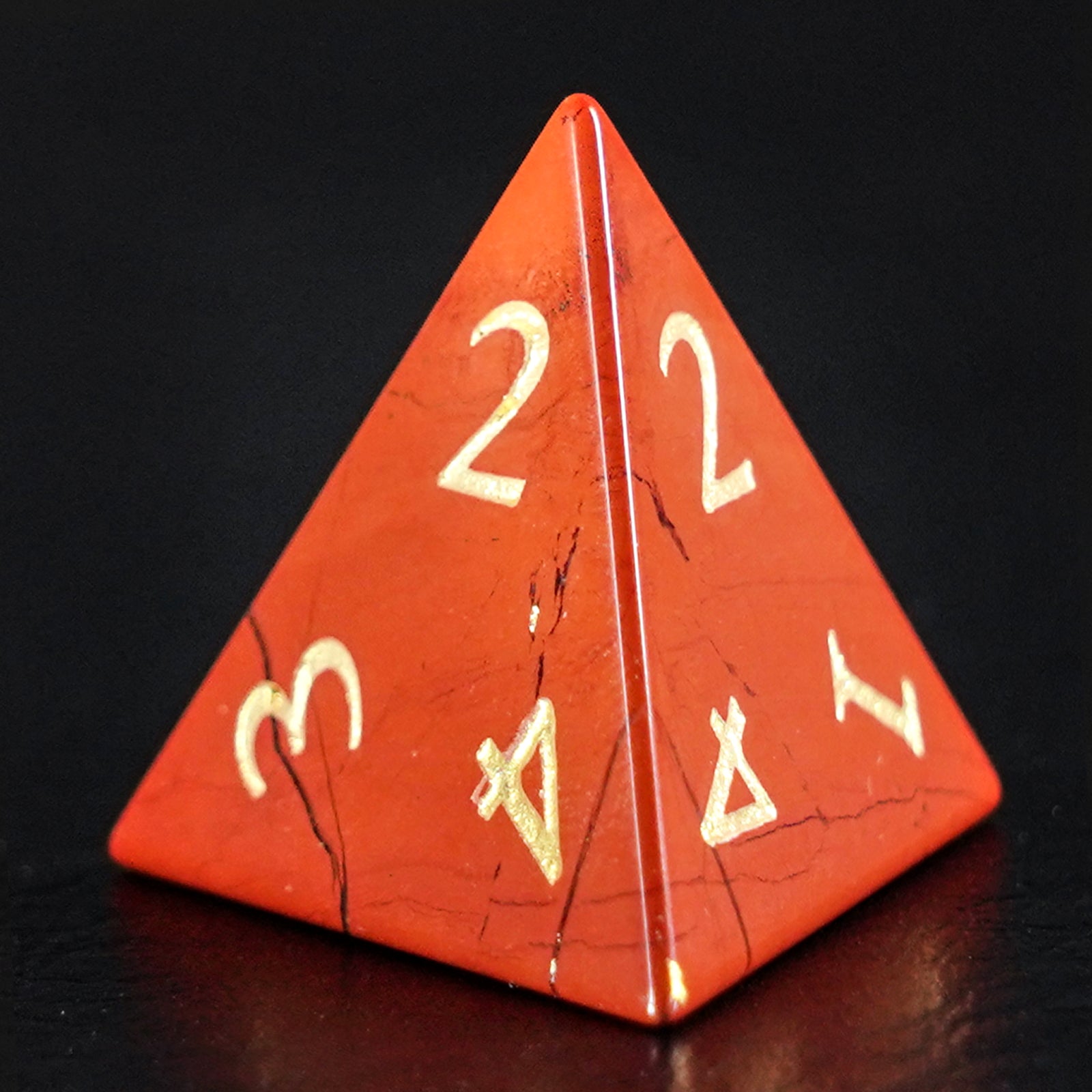 DragonStone Logo D&D South African Red Jasper Dice Set - DragonStone