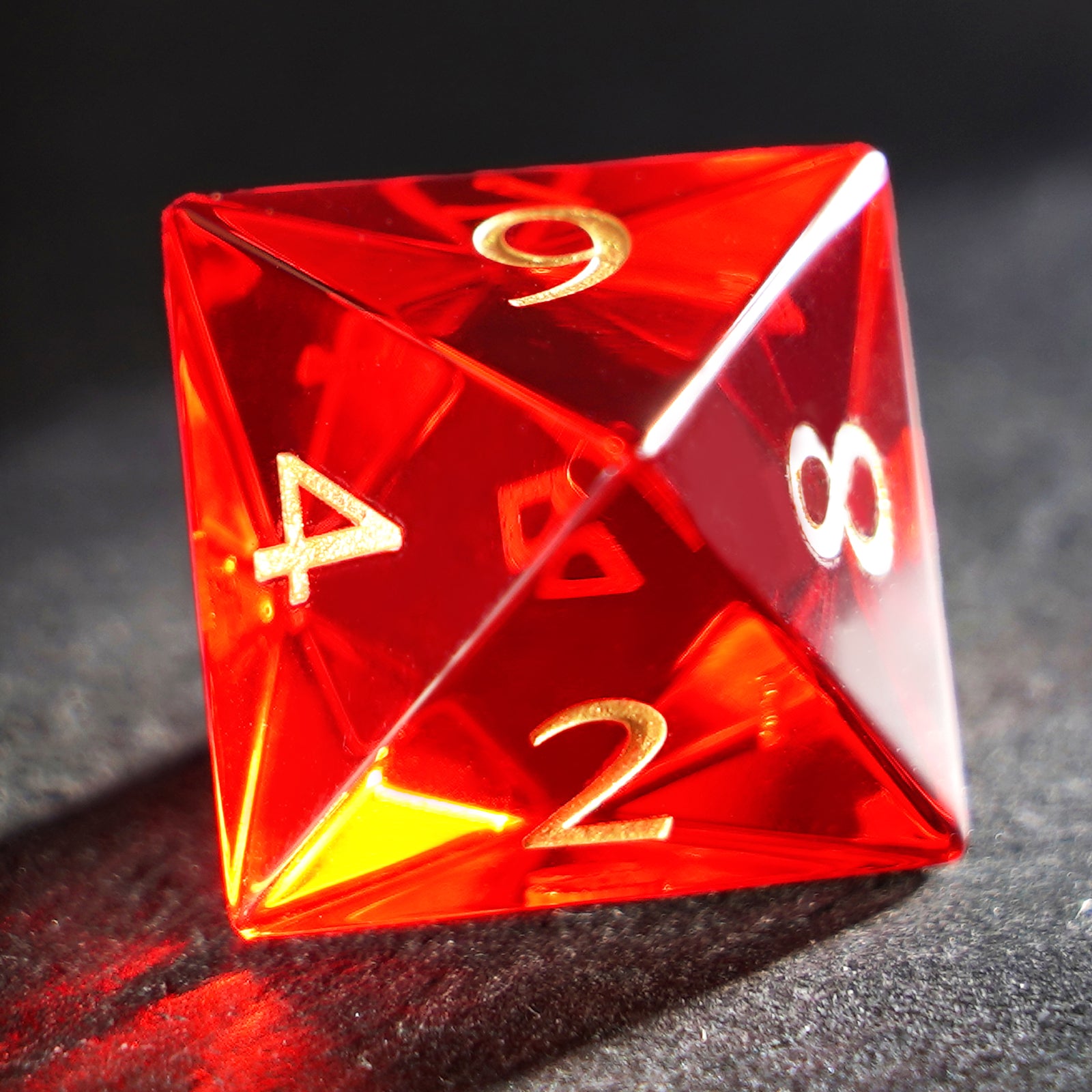 DragonStone Logo D&D Red Zircon Dice Set - DragonStone