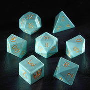 DragonStone Logo D&D Turquoise Dice Set - DragonStone